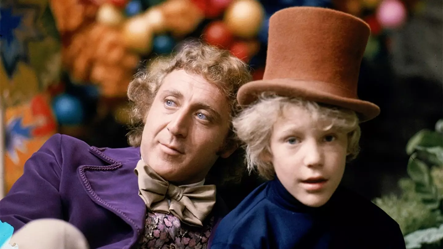 Peter Ostrum as Charlie Bucket and Gene Wilder as Willy Wonka.