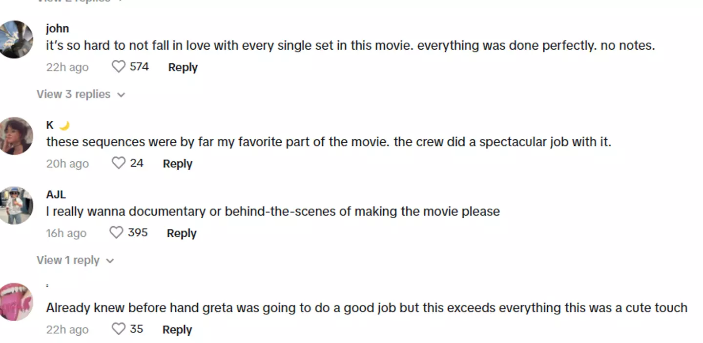 TikTok users praised the film for it's visuals.