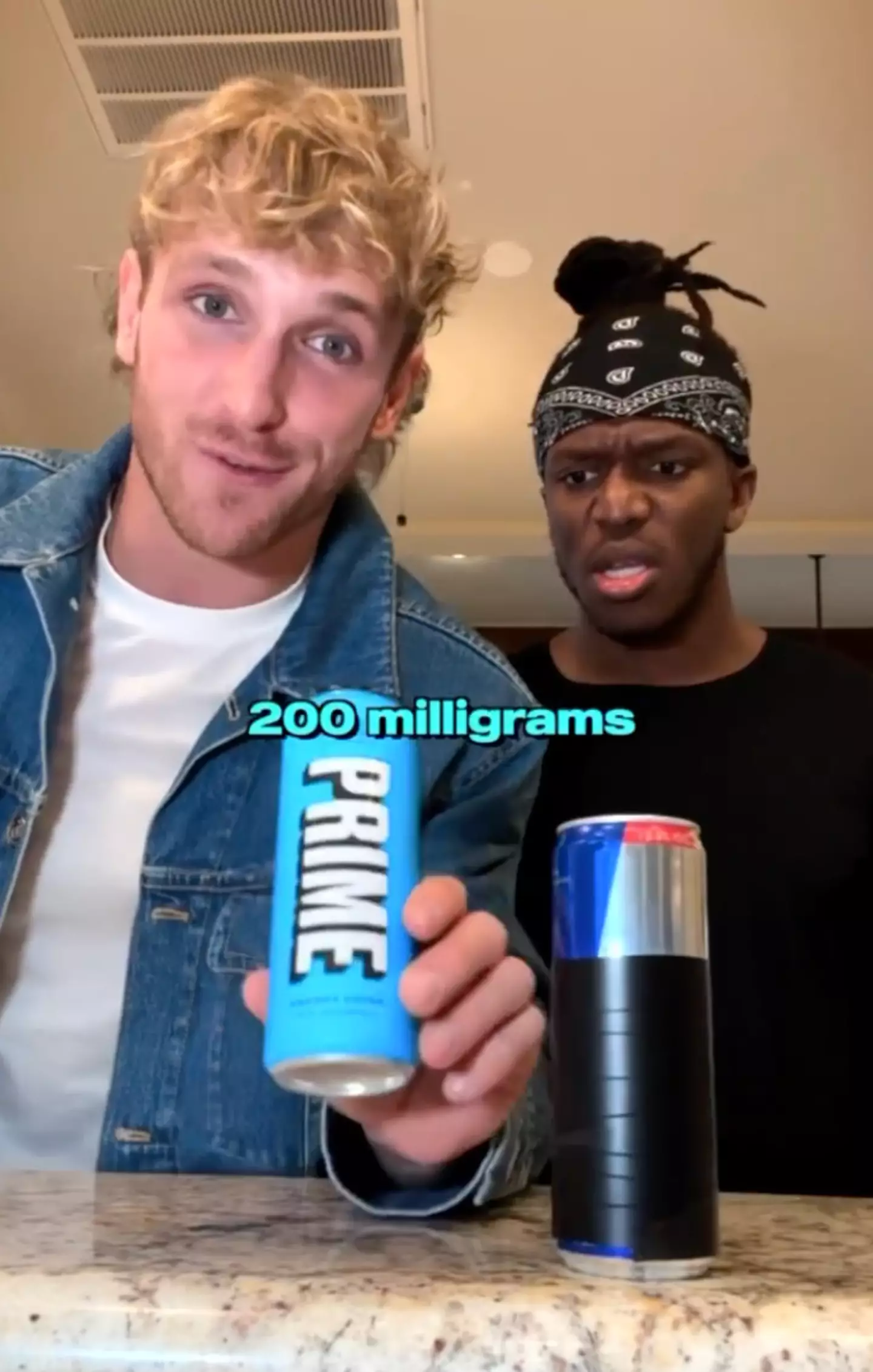 Logan Paul and KSI have promoted the caffeine levels in Prime.