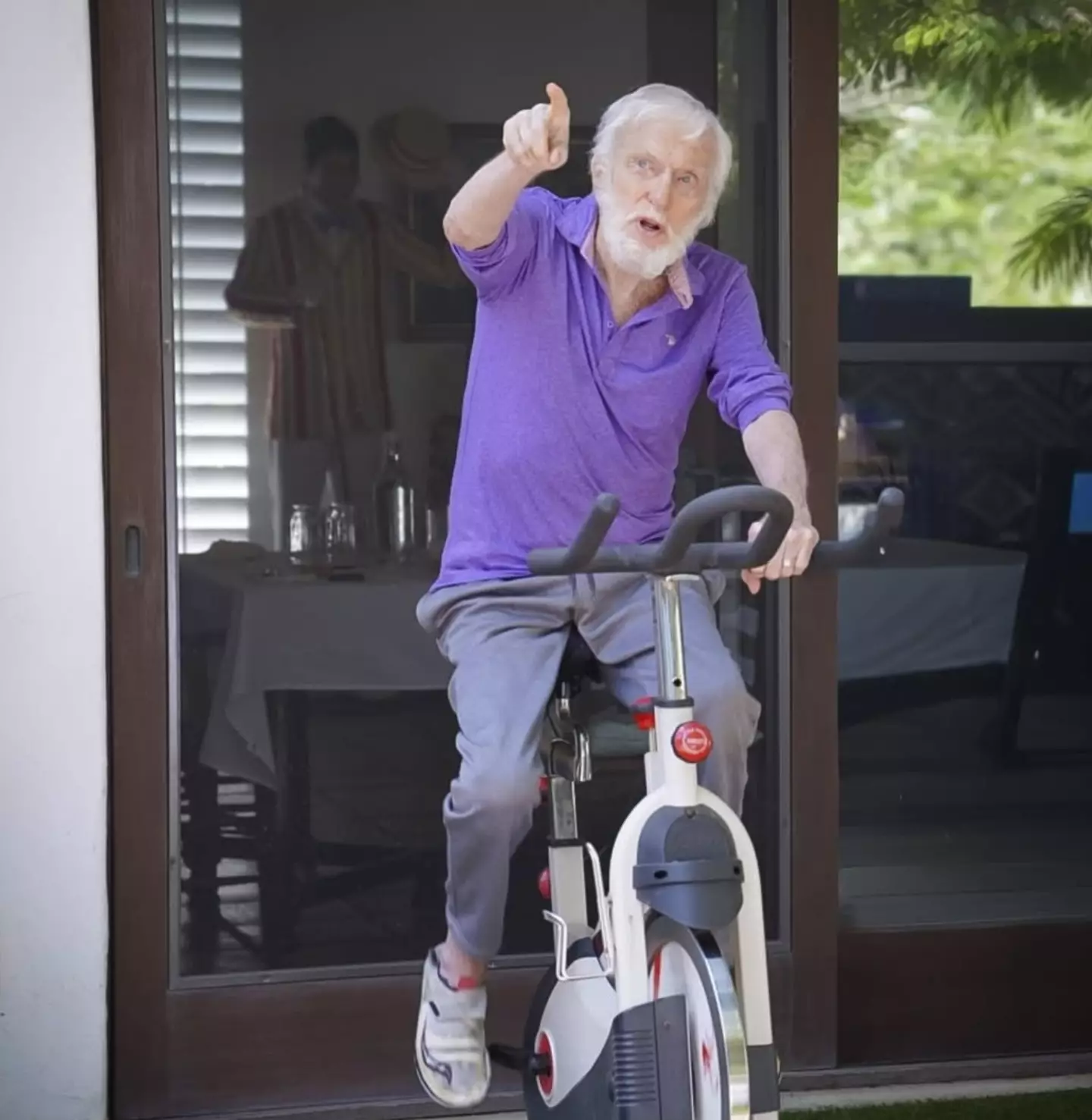 He says the gym is the secret to his long life (instagram/@capricefilms)