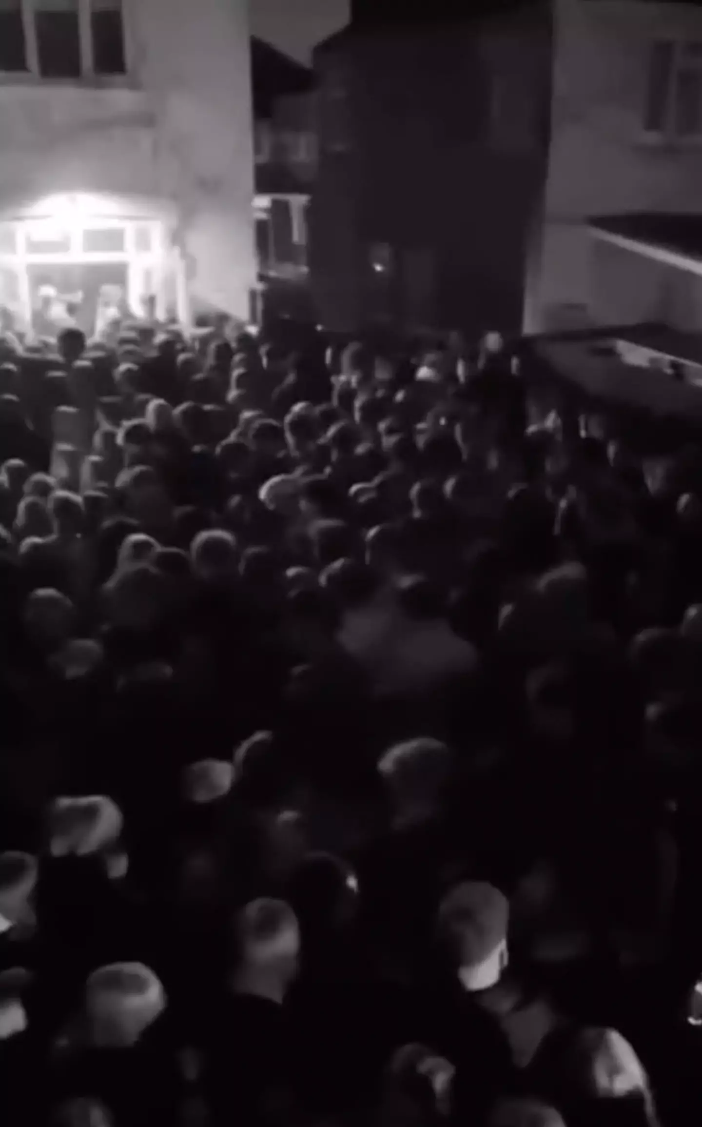 The video shows swathes of avid party-goers all crashing a house.