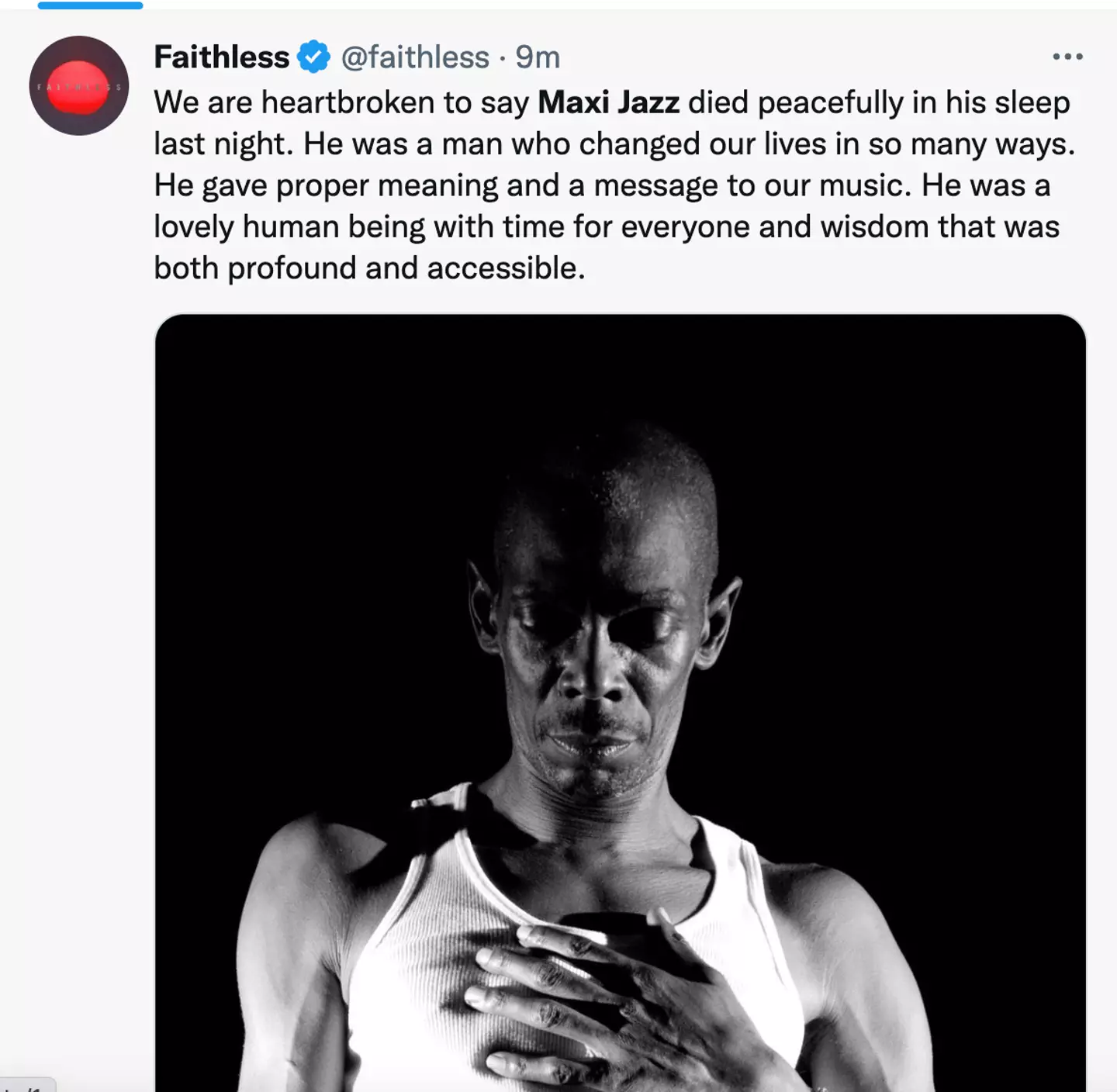 The band have paid tribute to Jazz.