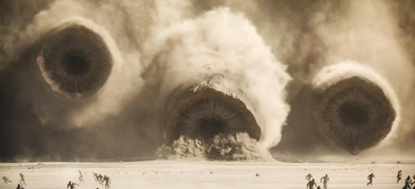 Sandworms in Dune: Part Two.