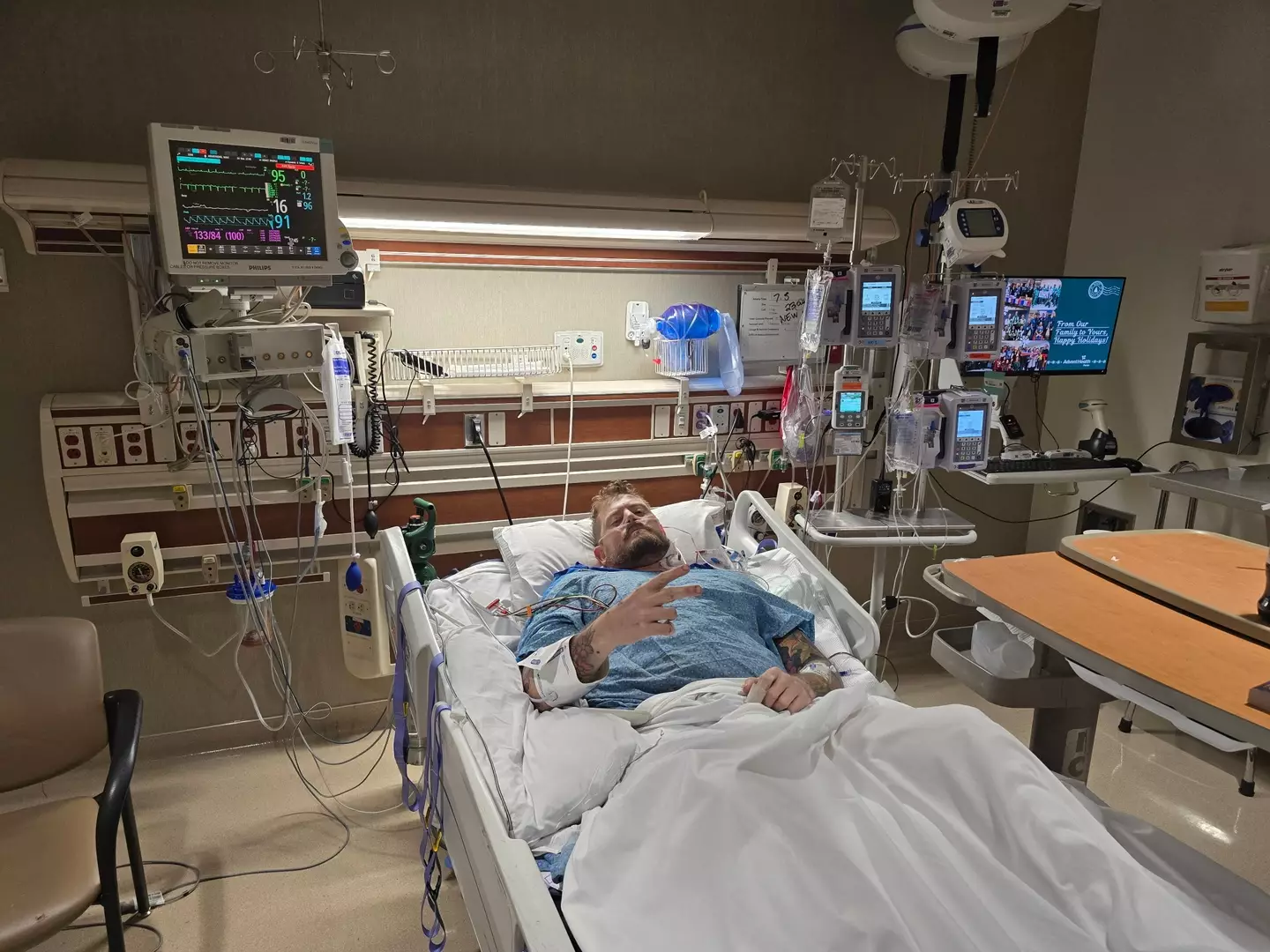 He spent six days in a coma after heading to hospital with strange symptoms (SWNS)