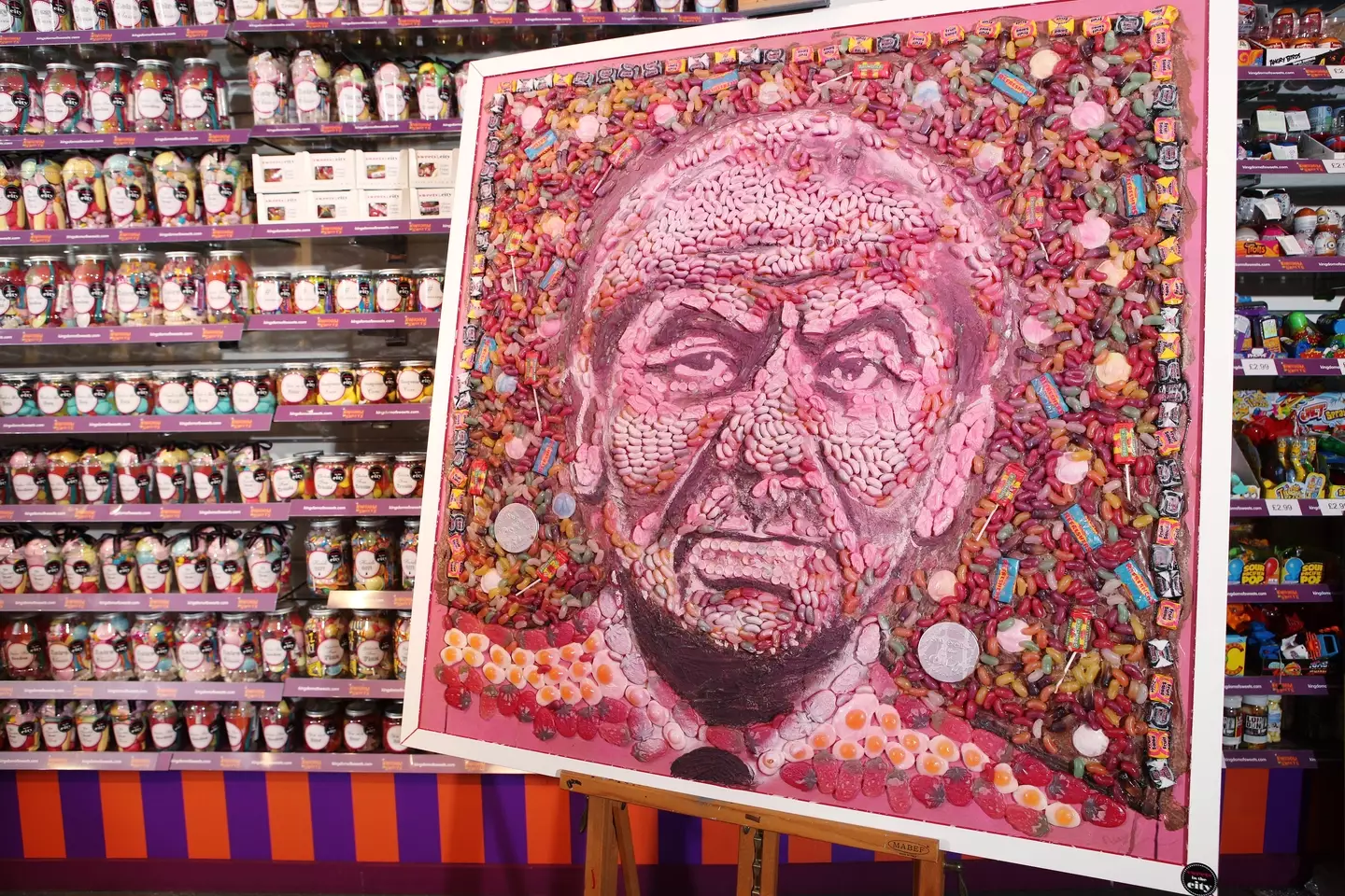 Sarah Lynn launched her business with a picture of Lord Sugar made out of sweets.