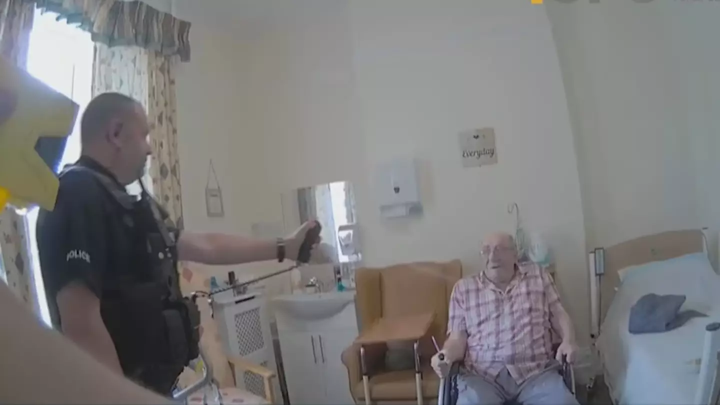 Police officer made 'joke' before they ‘pepper sprayed and Tasered’ amputee, 92, in care home