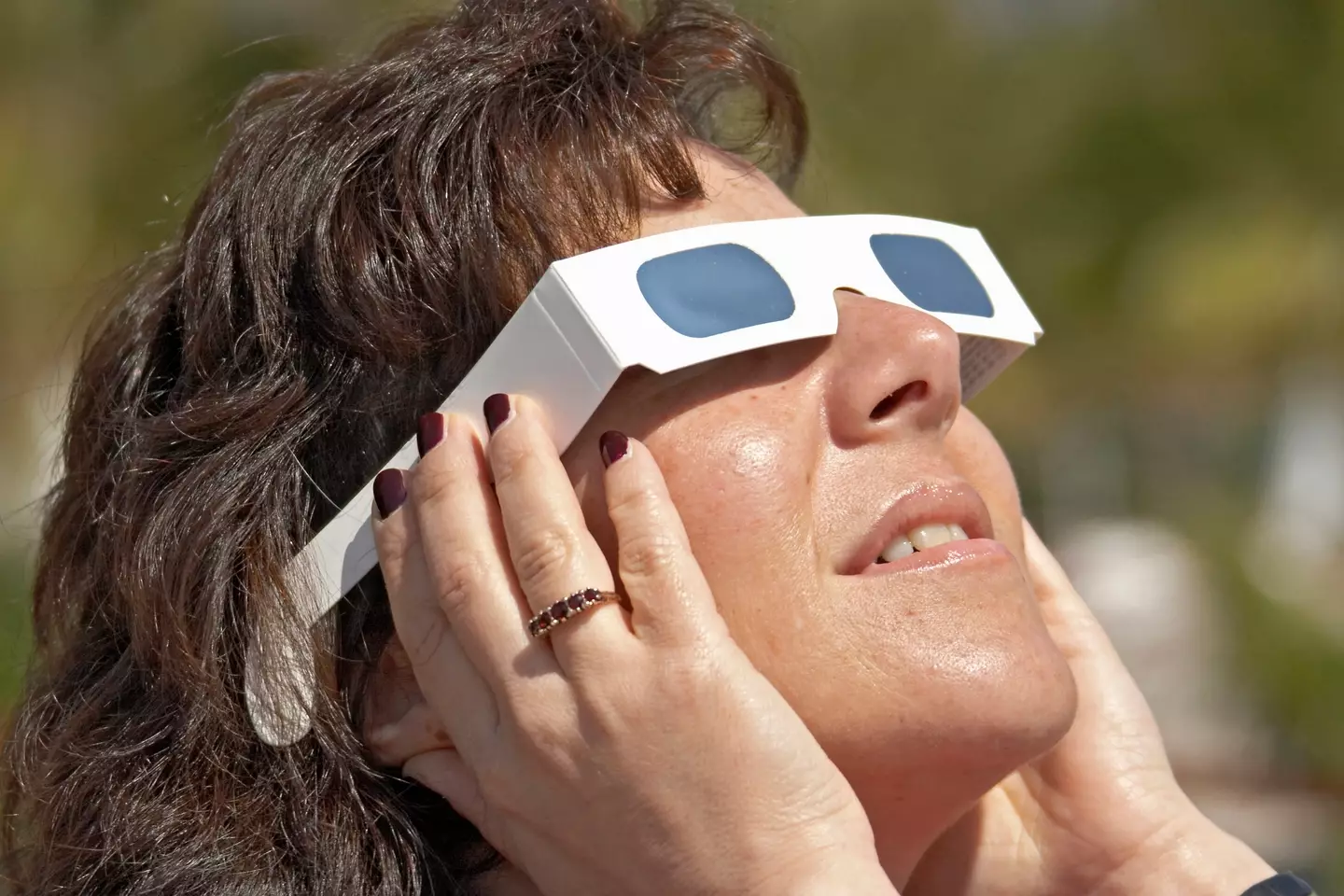 Solar eclipse glasses are essential to view the event.