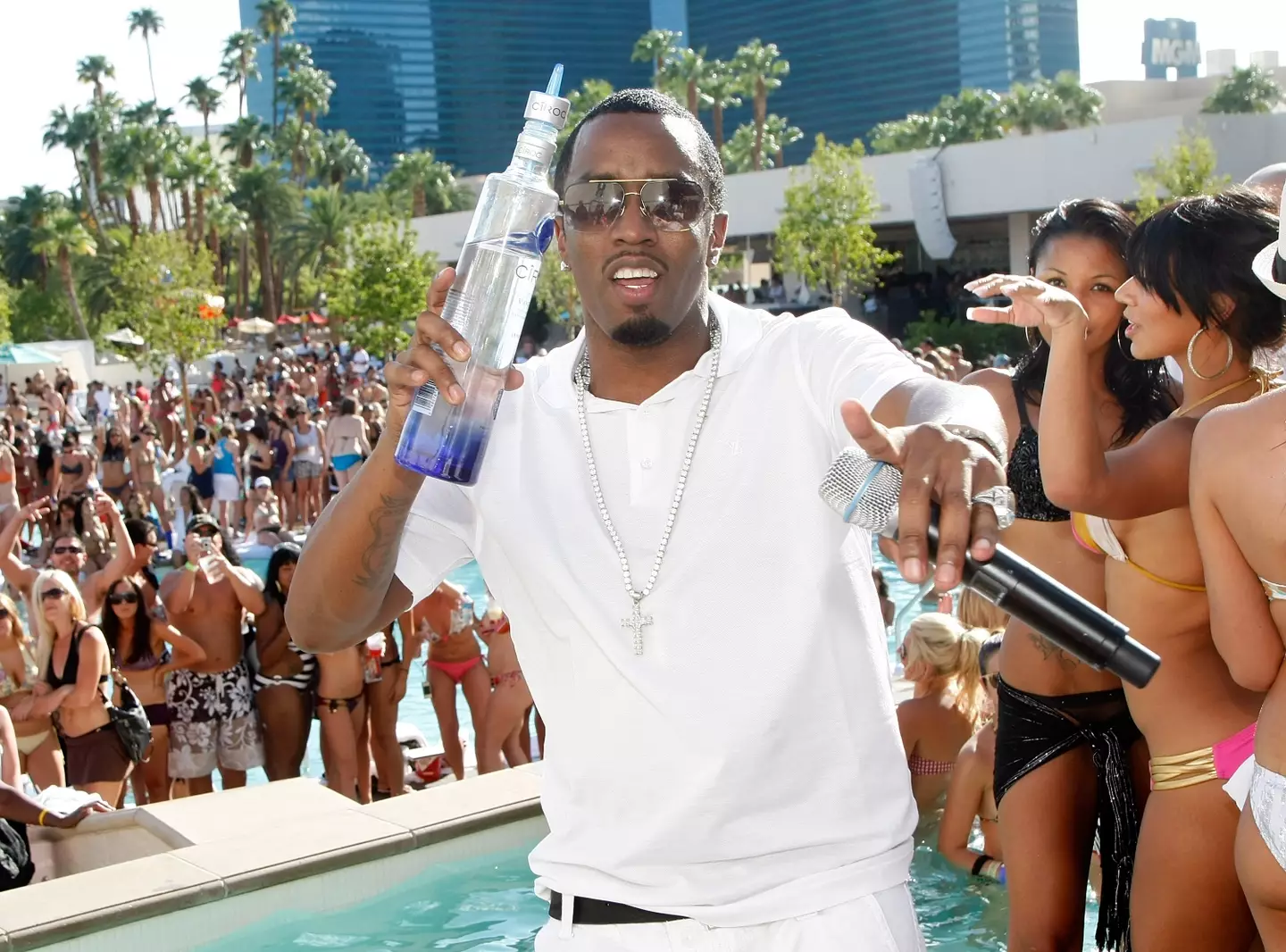 Sean 'Diddy' Combs is currently behind bars awaiting trial on sex trafficking charges (Ethan Miller/Getty Images for Wet Republic)