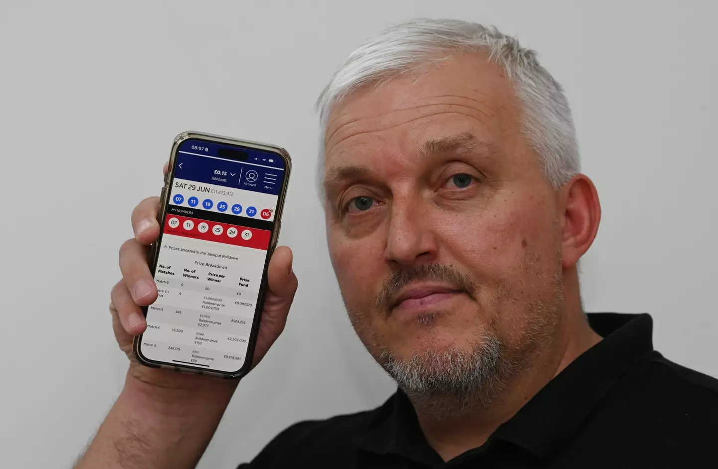 Mark Fletcher thought he won the £11 million jackpot. (SWNS)