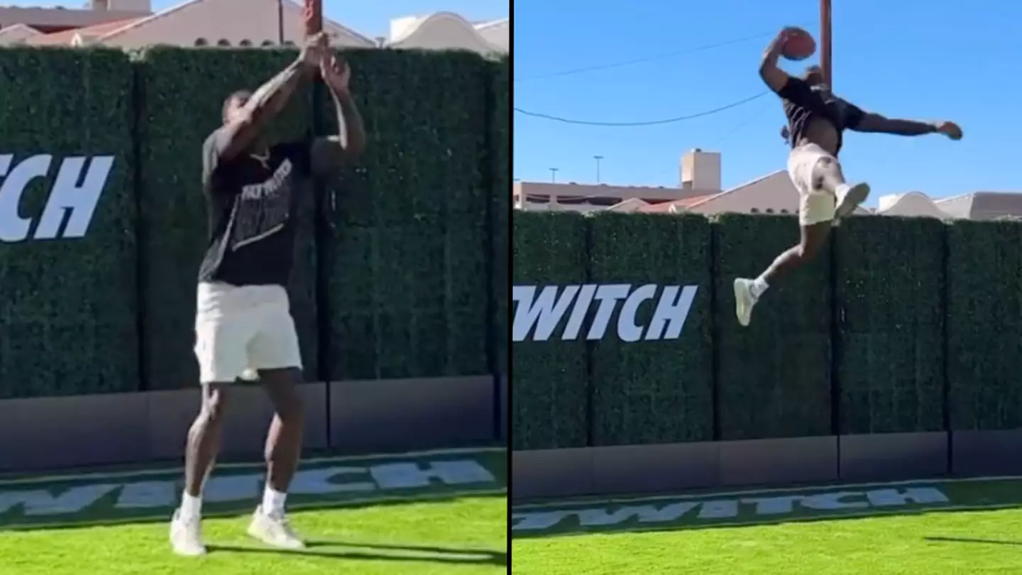 NFL player selected for random drug test after unbelievably high standing jump goes viral