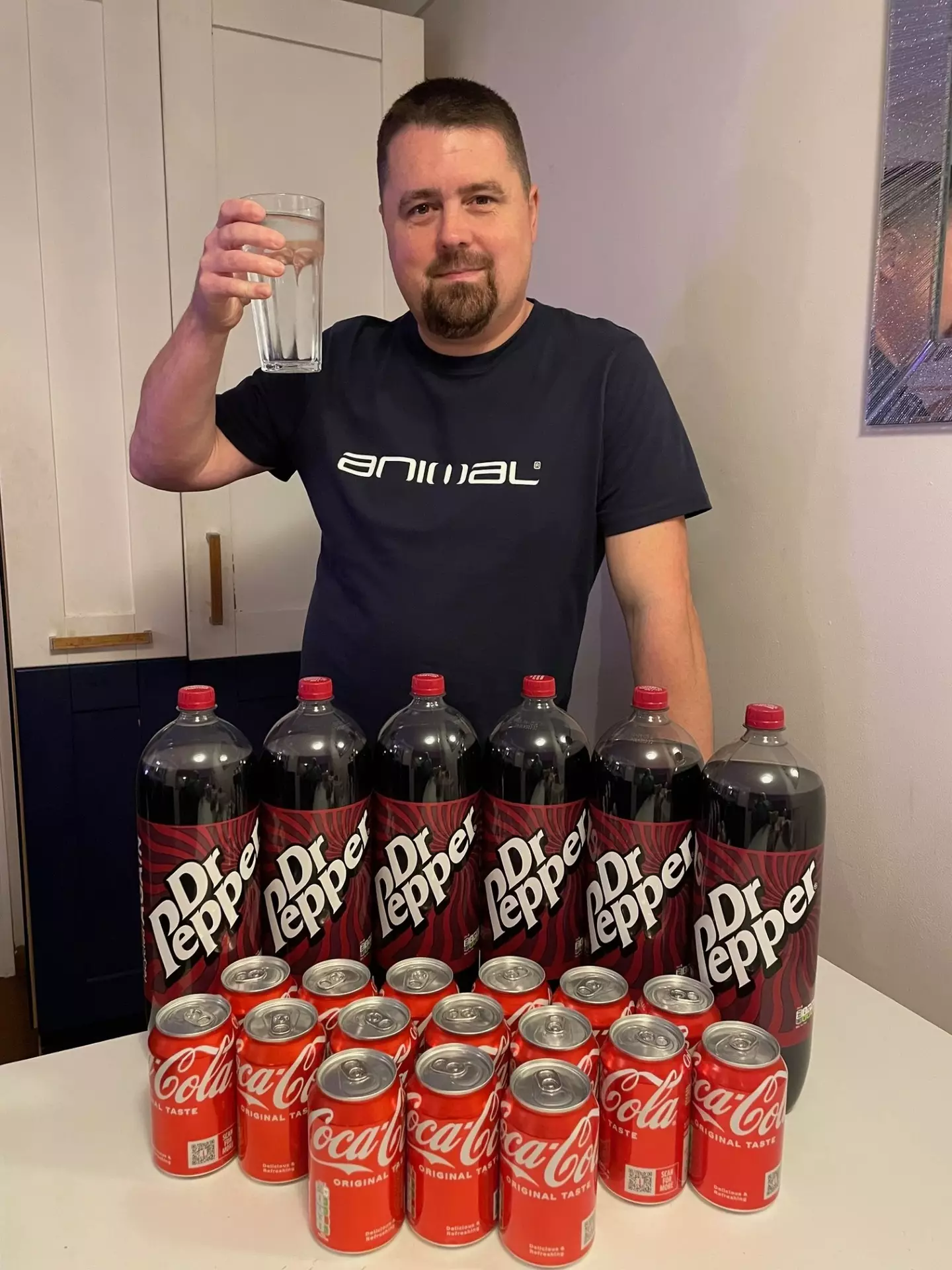 Tom Bowey was dubbed 'Dr Pepper Man' for his habit (Kennedy News and Media)