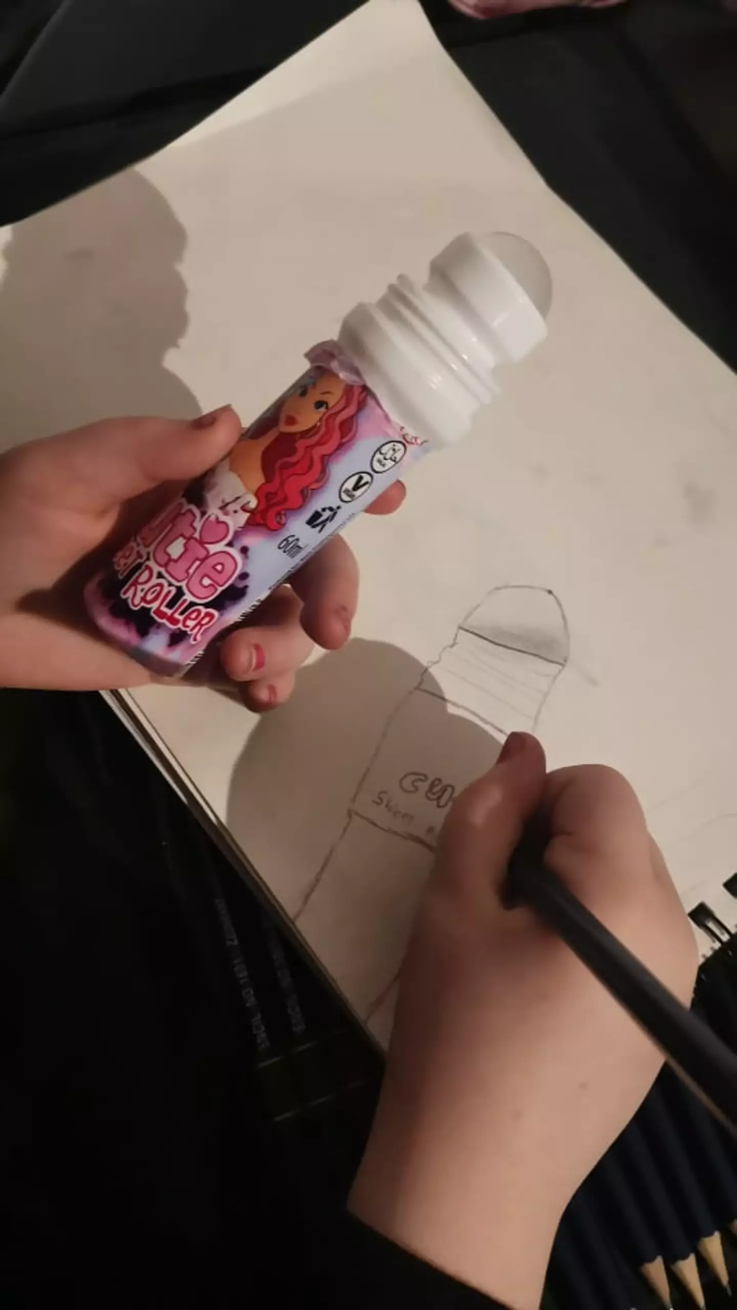 Here's what she was ACTUALLY drawing.