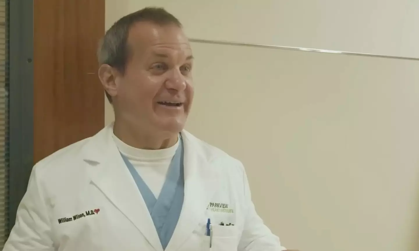 Dr Wilson didn't want to believe he was suffering a heart attack, even though all his symptoms pointed to it (YouTube/ParkviewHealth)