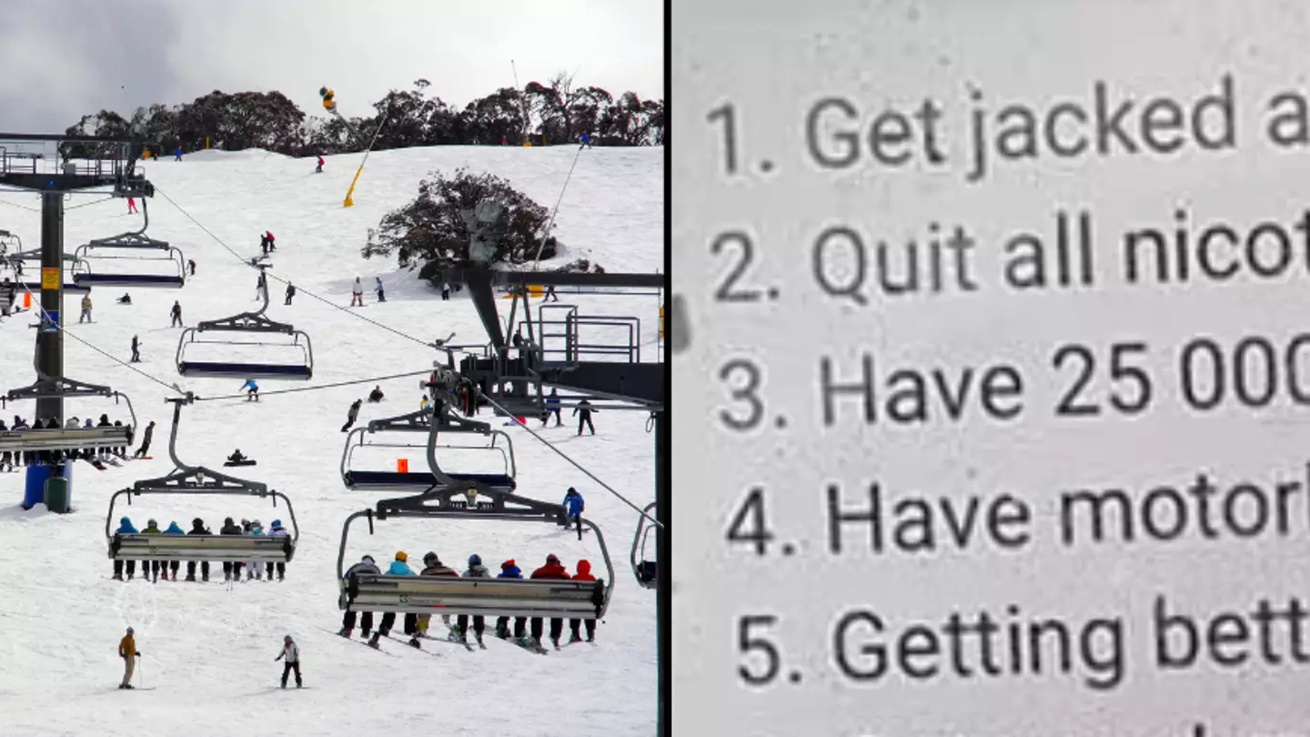 Ski resort visitor’s lost phone exposes bizarre embarrassing checklist