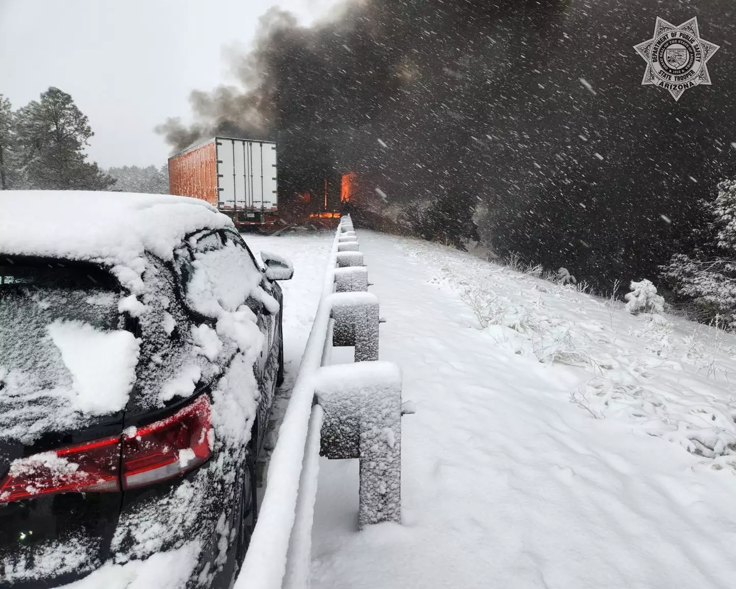 The family's last known location was near a 22-car pileup (Arizona Department of Public Safety)
