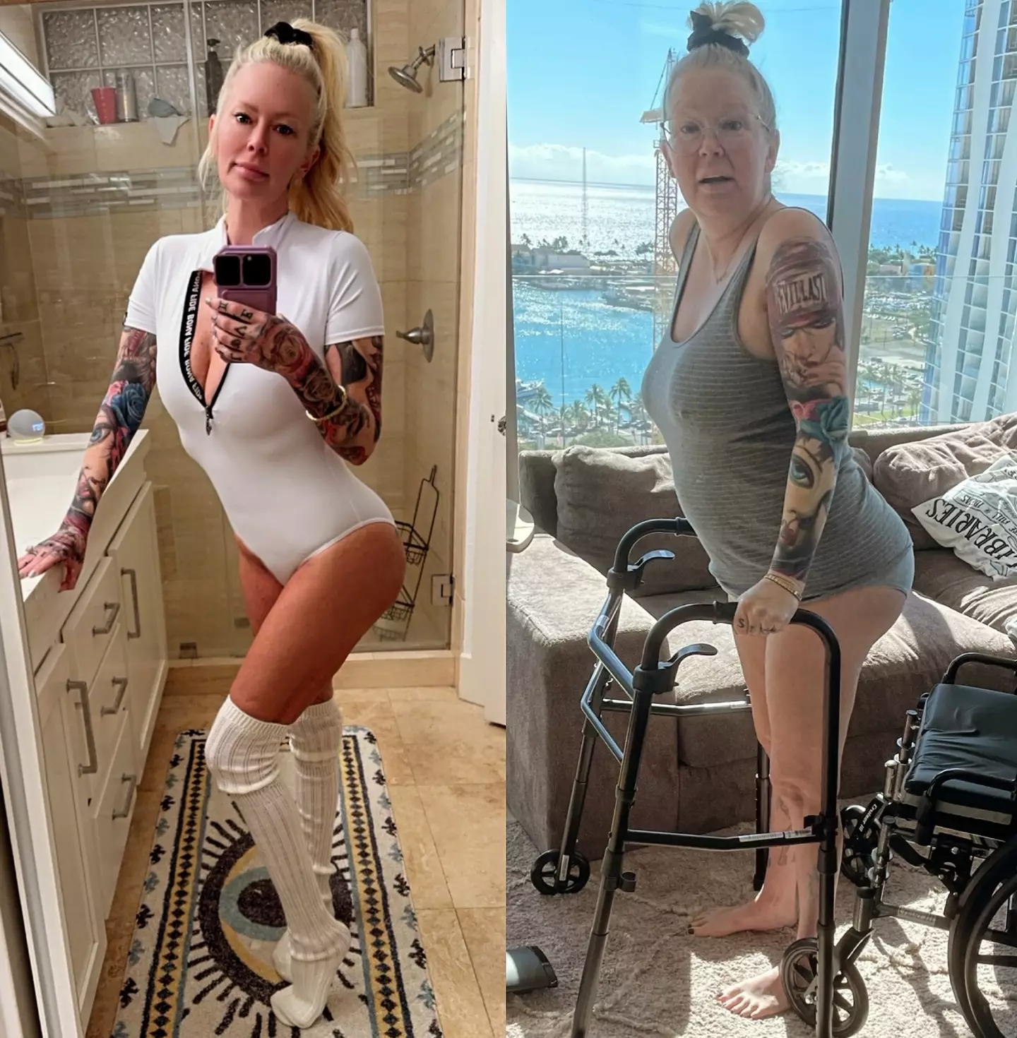 Jenna Jameson shared an incredible before and after snap.