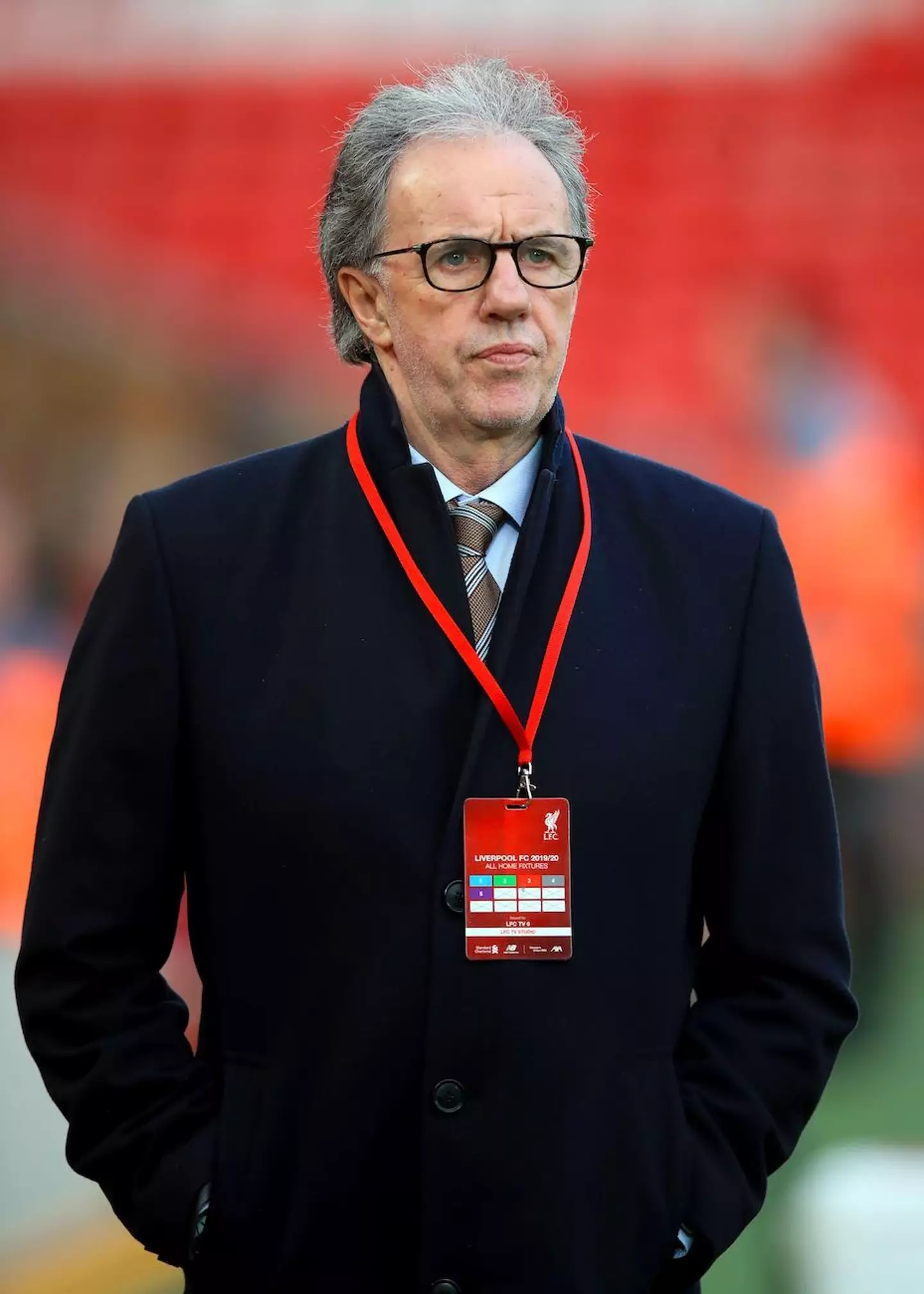 Mark Lawrenson during the FA Cup third round match at Anfield, Liverpool in 2020.