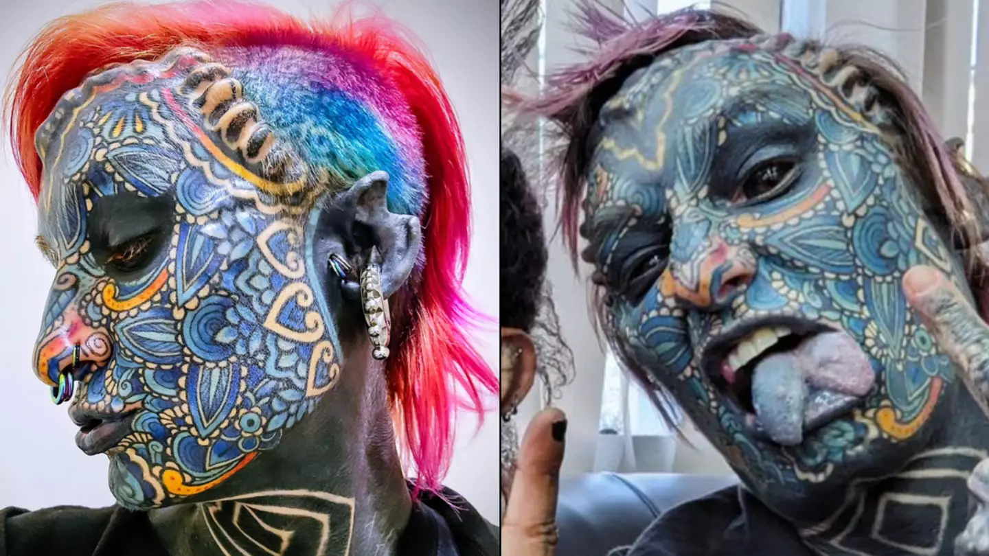 ‘Most tattooed woman in the world’ with 99.8 percent of body covered explains why she did it