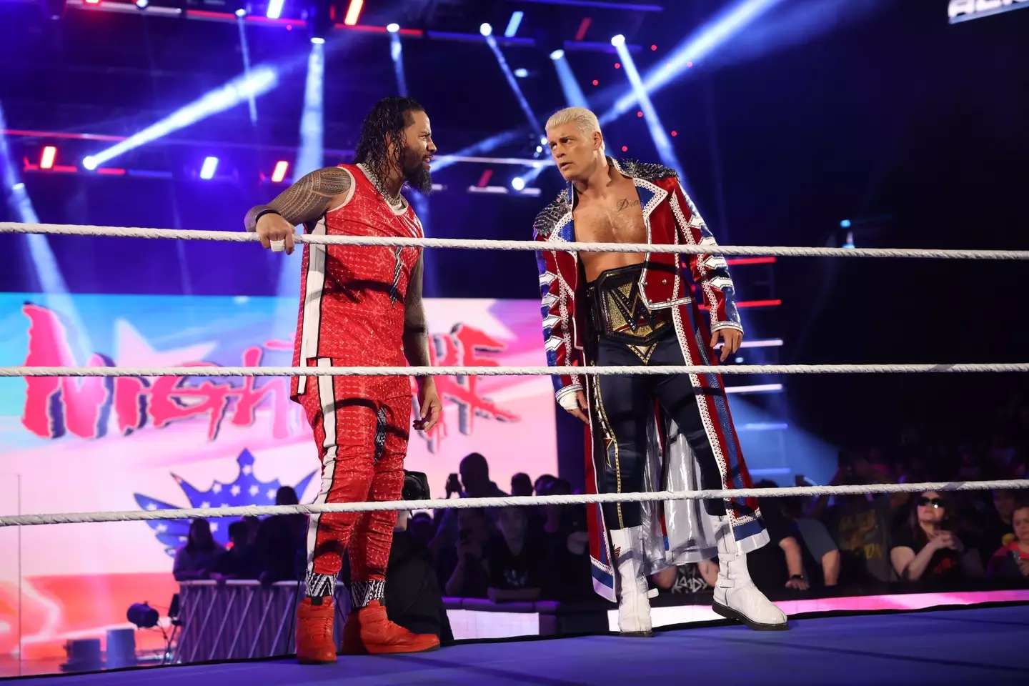 Two of the biggest stars in WWE, Jimmy Uso and Cody Rhodes (WWE/Getty Images)
