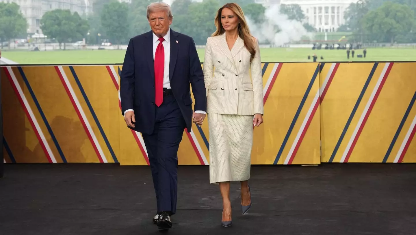 Critics debated if it was really the FLOTUS at the military parade in June (DOUG MILLS/POOL/AFP via Getty Images)