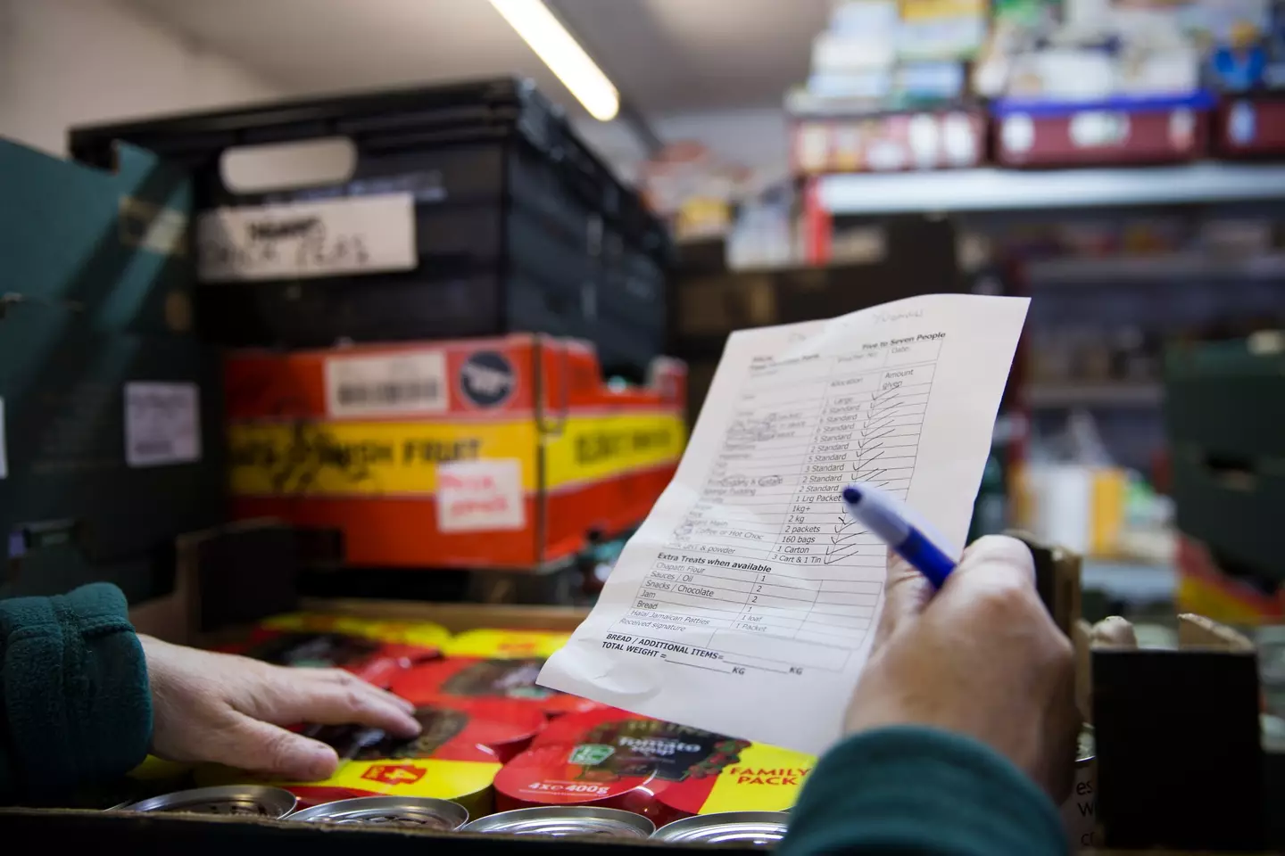 Volunteers are also having to think carefully about what kinds of food they give people.