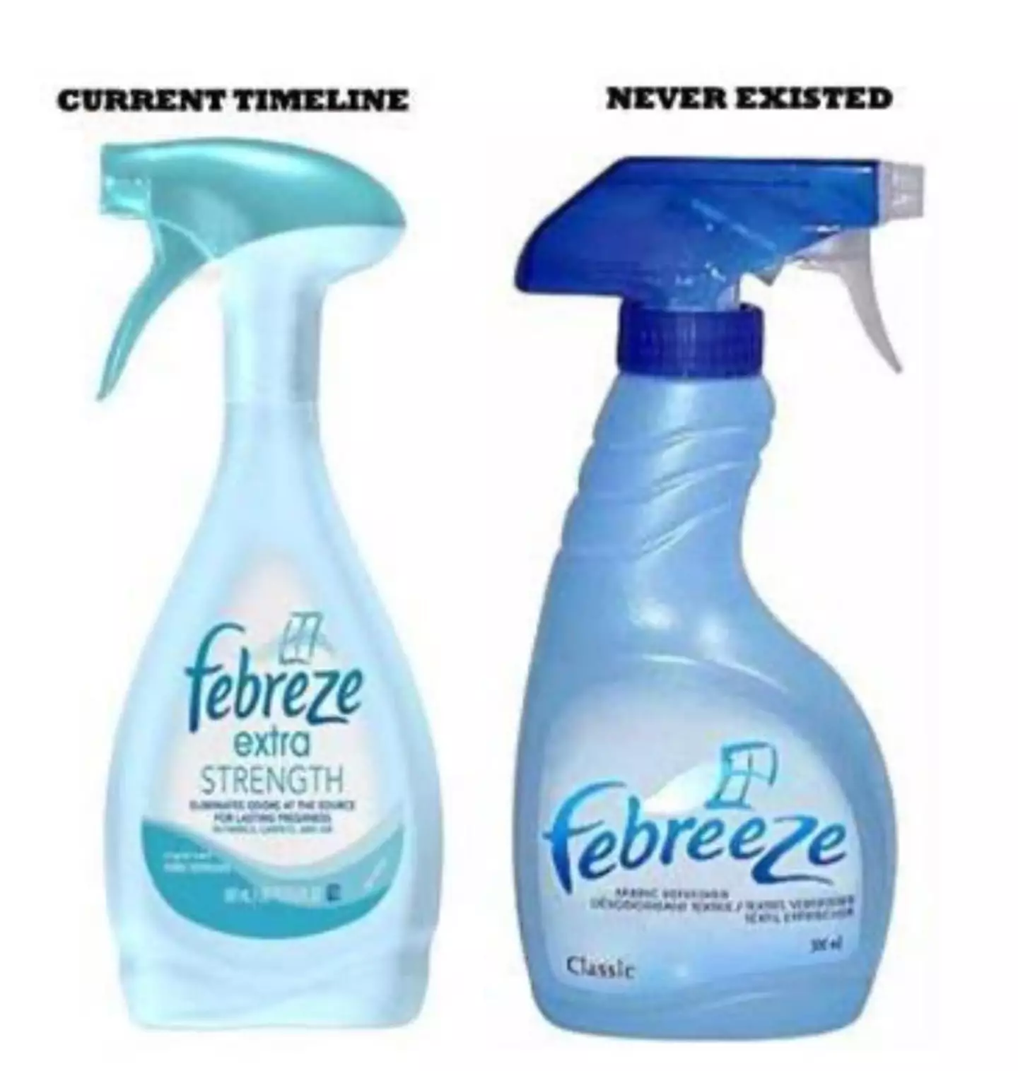 The one on the right never existed - in our timeline anyway. (Facebook)