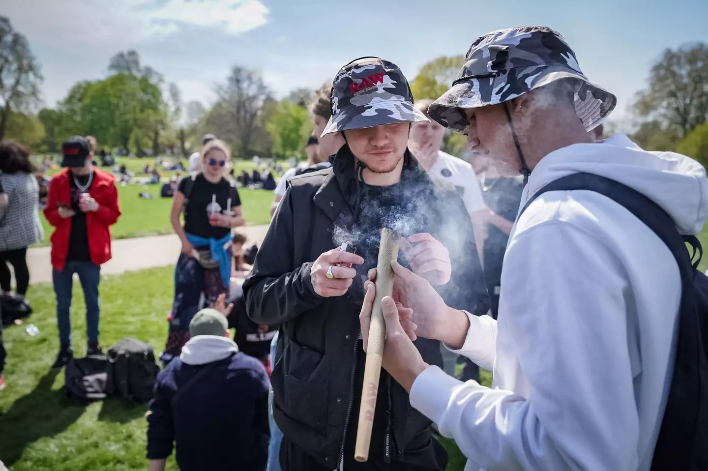 More visitors at London's Hyde Park today.