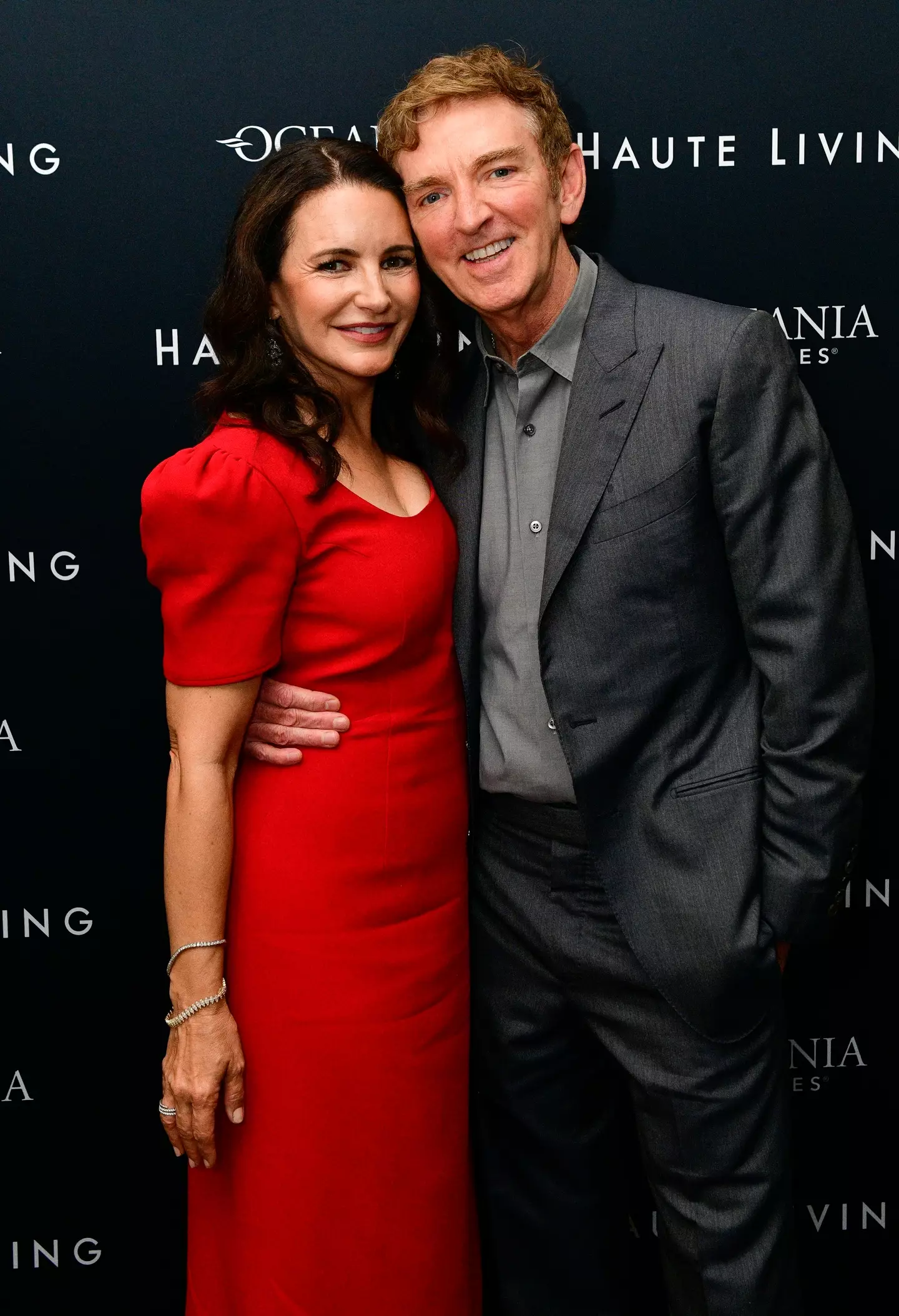Davis and show-runner Michael Patrick King (Eugene Gologursky via Getty Images)