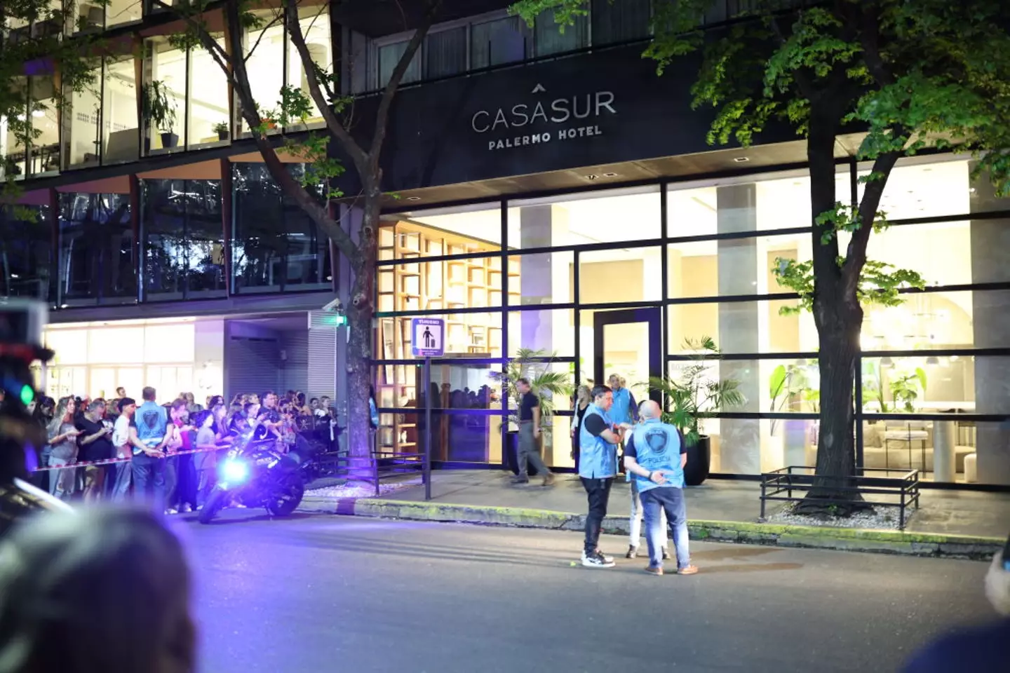 Fans have also gathered to pay tribute outside the hotel in Buenos Aires (Tobias Skarlovnik/Getty Images)