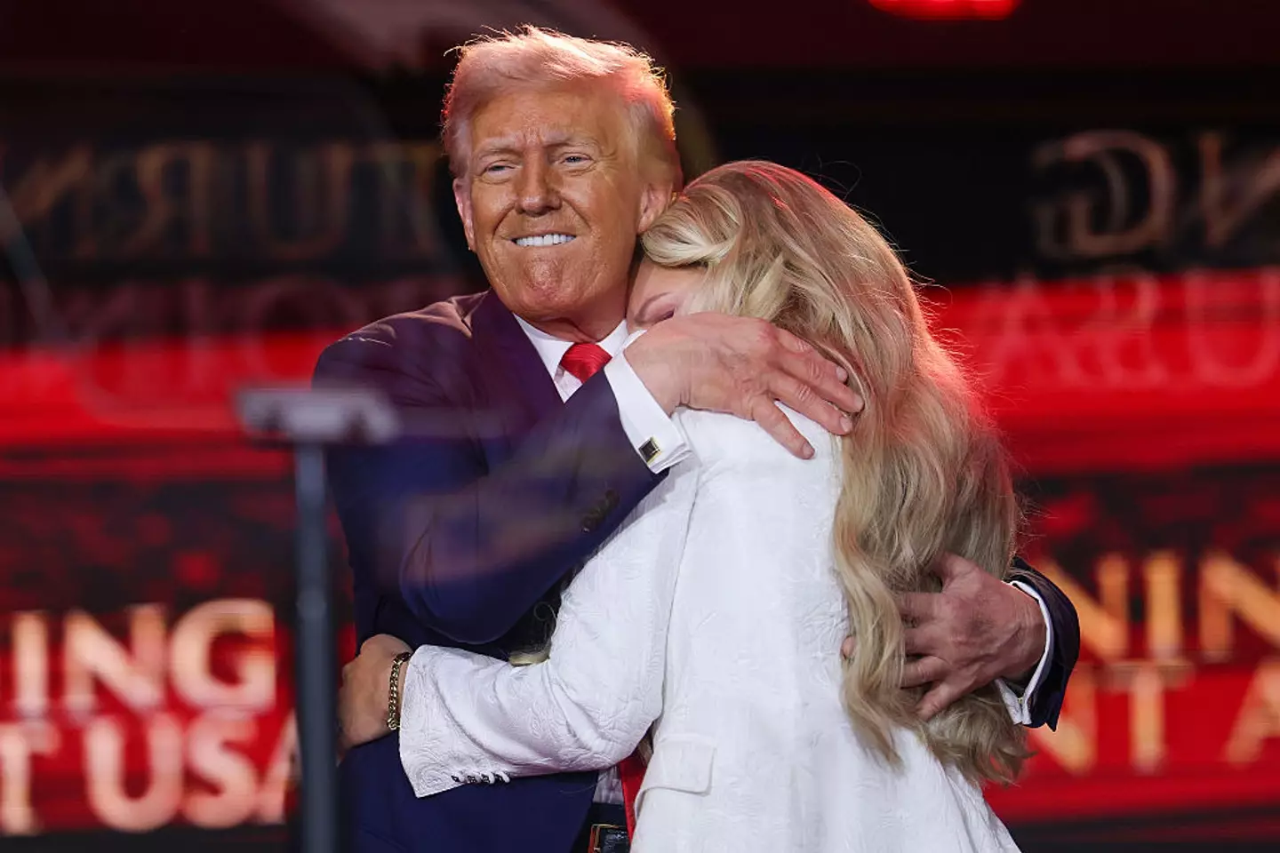 The internet has unearthed a link between Erika Kirk and Donald Trump (Win McNamee/Getty Images)