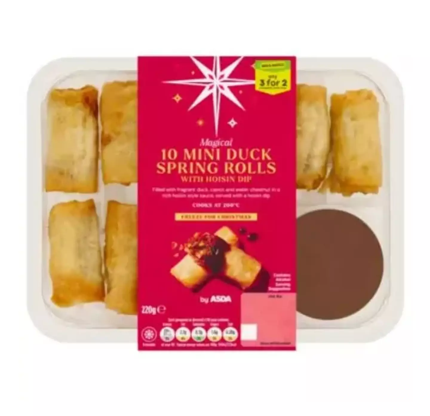 Asda has recalled the 10 Mini Duck Spring Rolls (Asda)