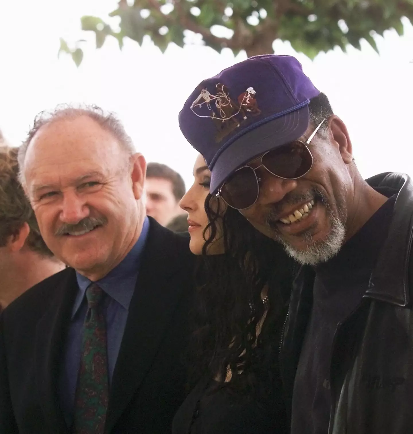 Hackman and Freeman in 2000. (PASCAL GUYOT/AFP via Getty Images)