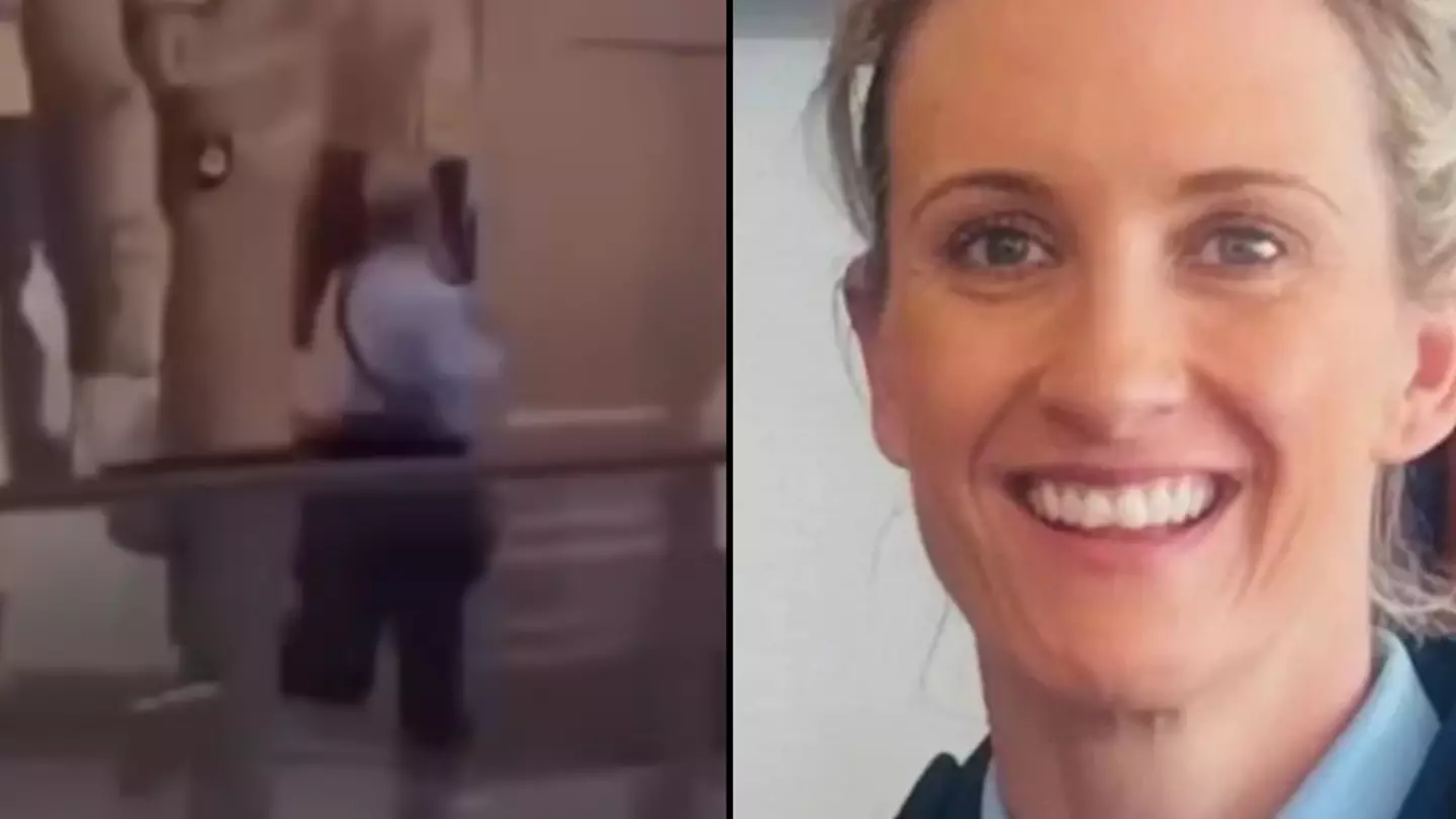 Moment 'hero' police woman confronts Sydney shopping centre knife attacker