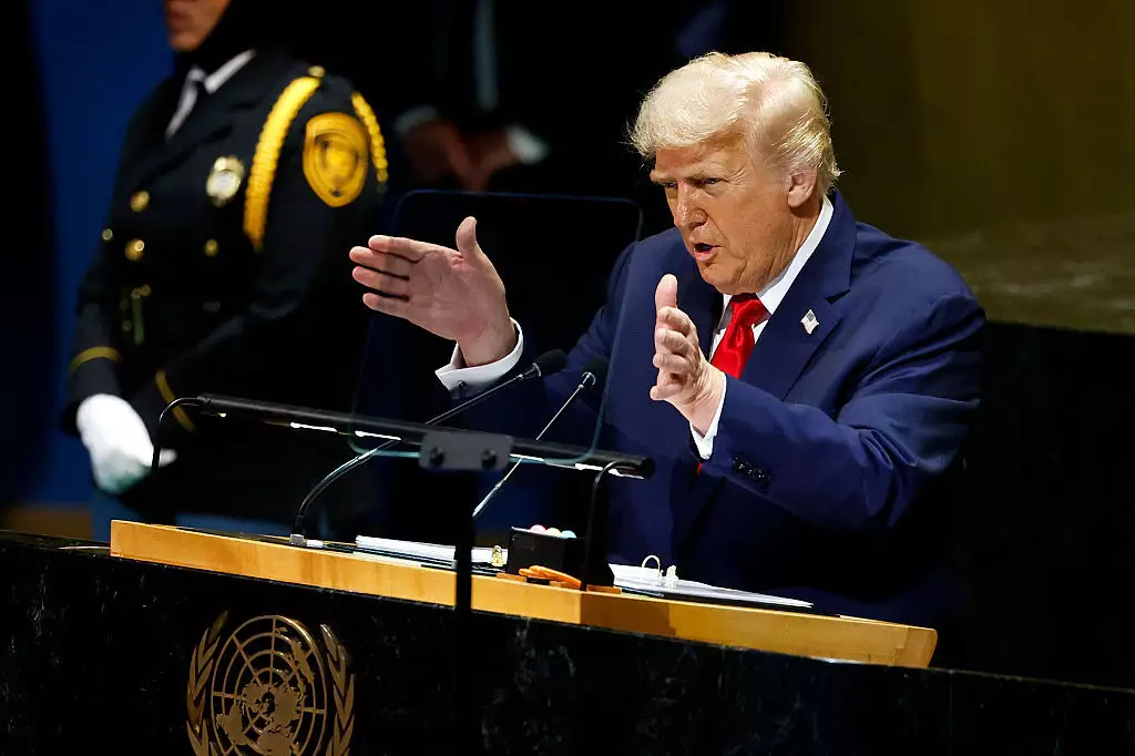 Trump went on a bizarre rant during his speech (Chip Somodevilla/Getty Images)