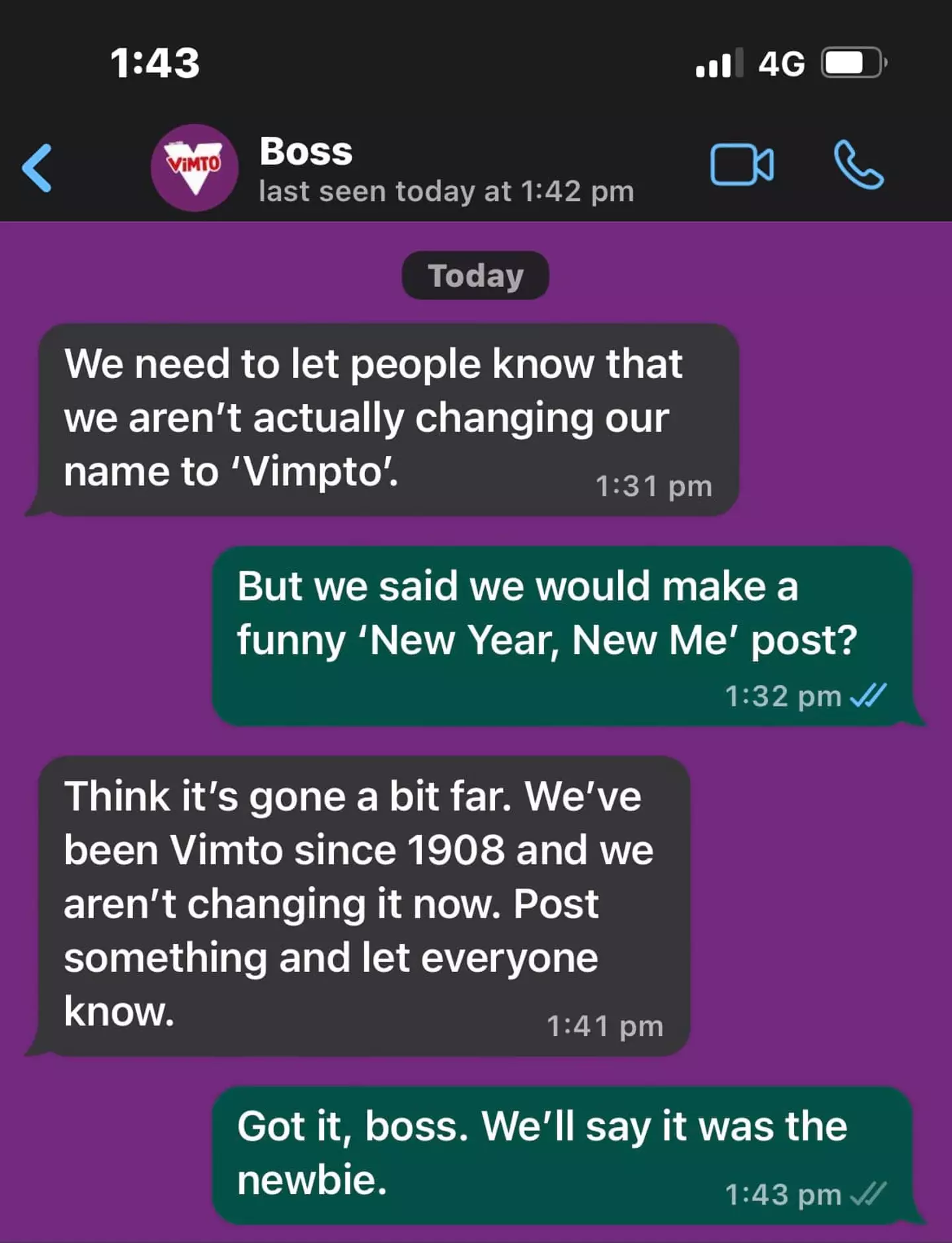 Vimto later confirmed it wasn't actually changing its name, but the debate still raged on.