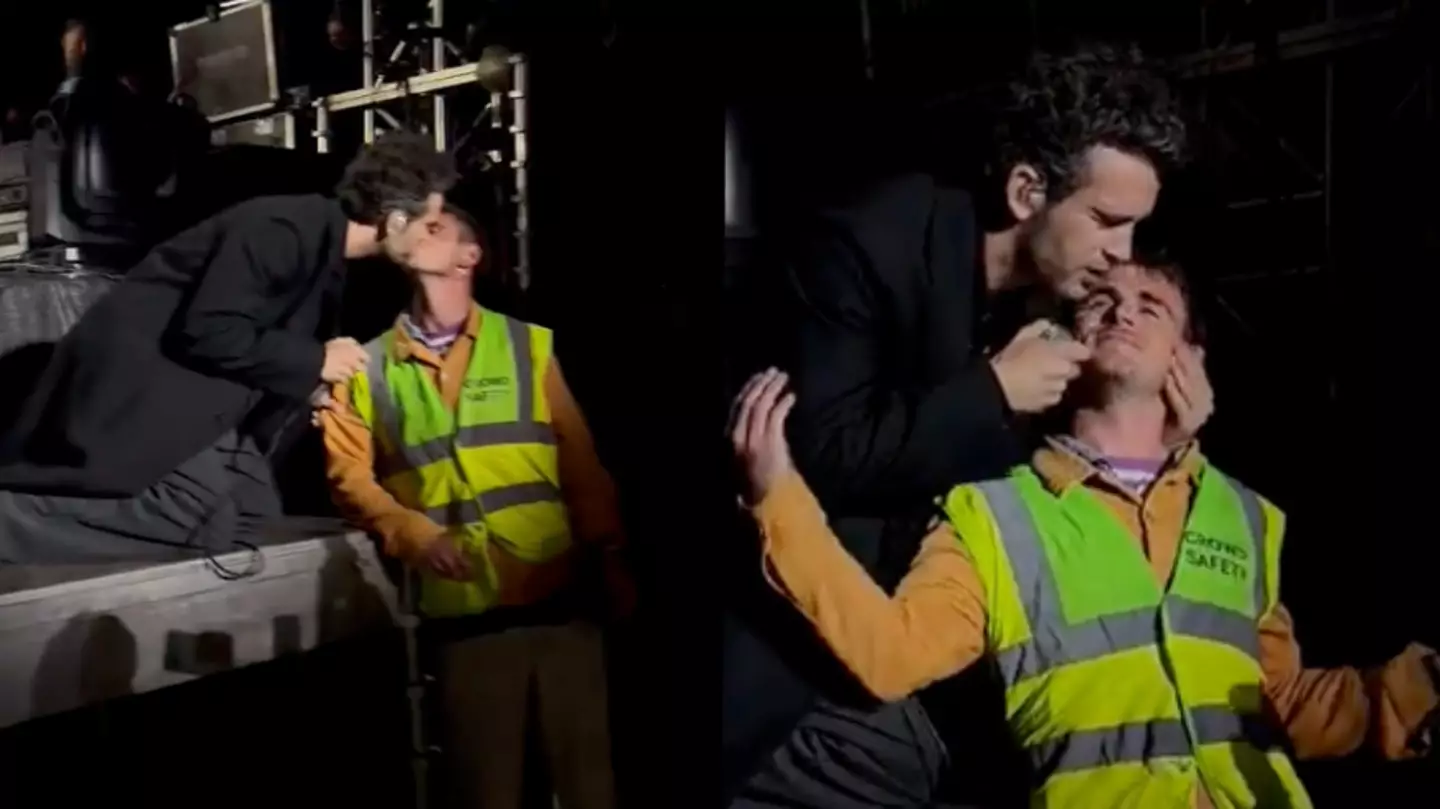 Backlash as Matty Healy kisses security guard at The 1975 concert