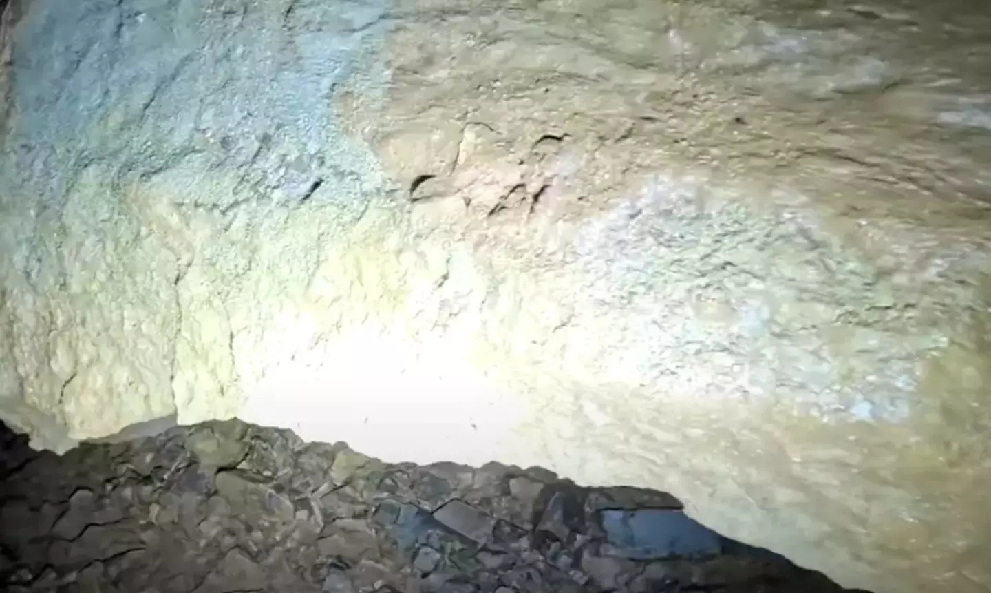 Viewers think they spotted something creepy in the cave (YouTube/ActionAdventureTwins)