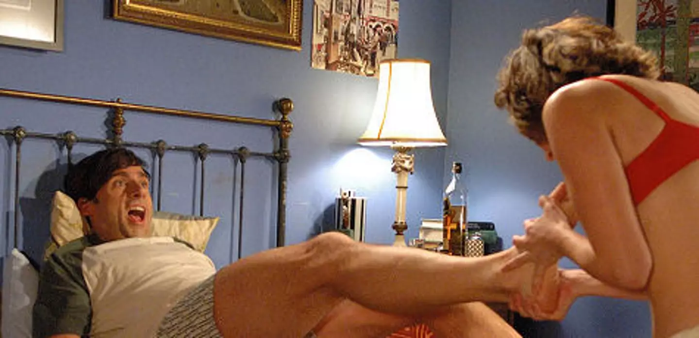 Carla Gallo actually sucks Steve Carell's toe (Universal Pictures)