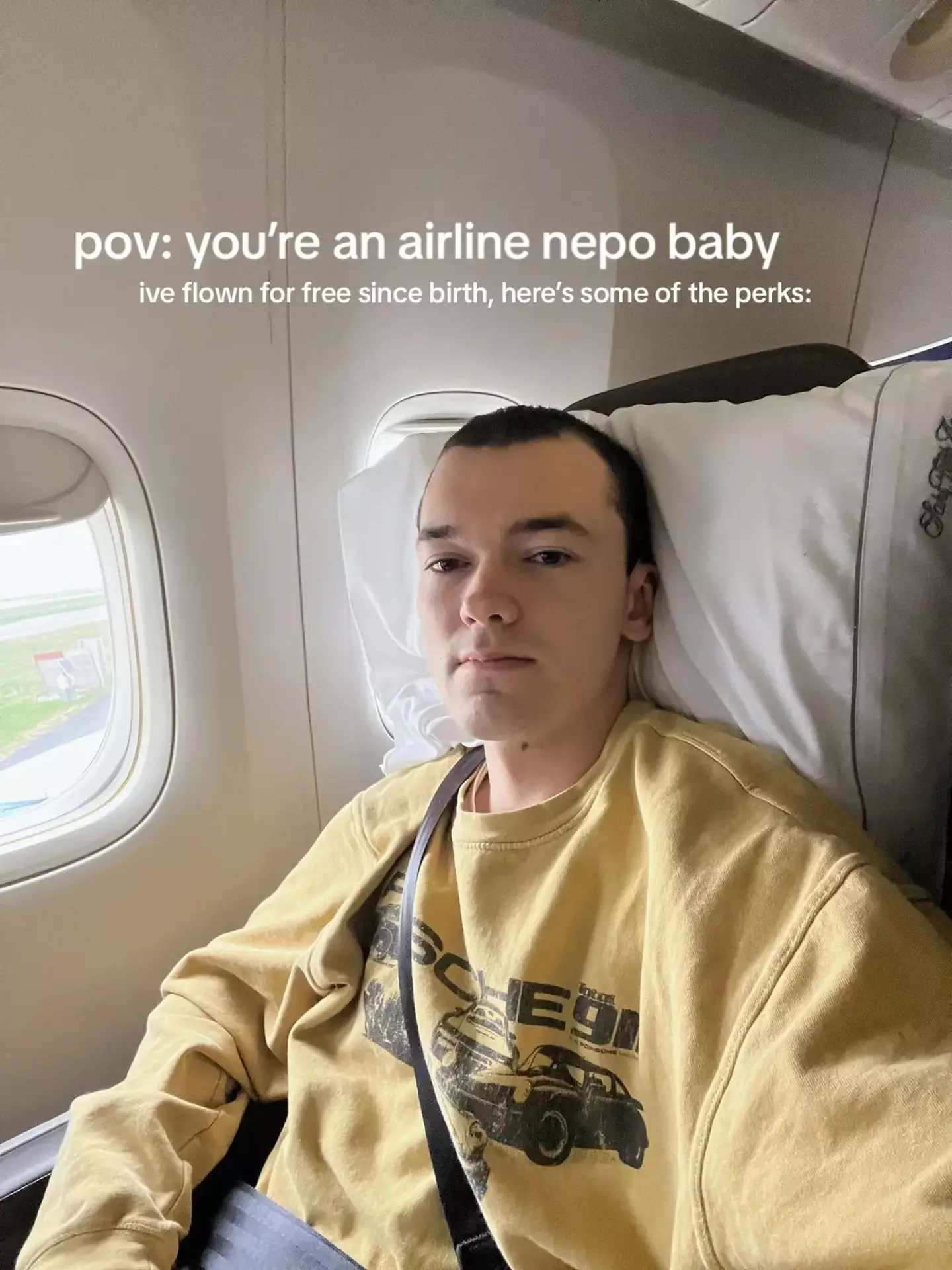 His dad has been a United Airlines employee for over 30 years.