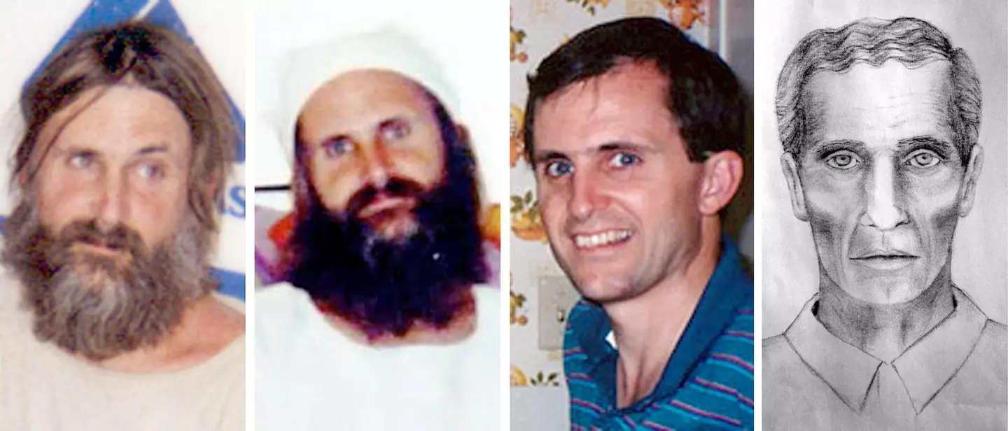 Images of Mitchell compared to the sketch that led to his capture (Smart Family/Salt Lake City PD/Getty Images)