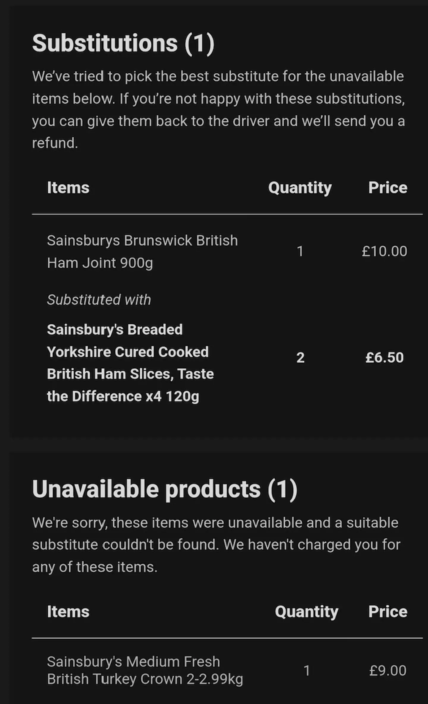 Not exactly a fair substitution is it?