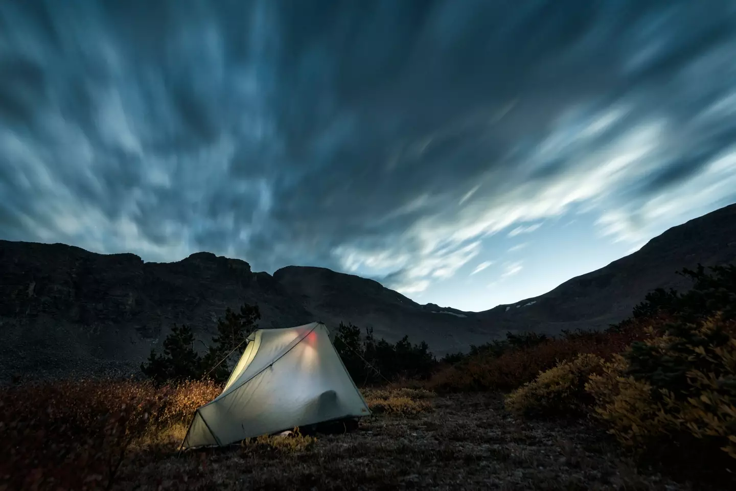 Two bodies were found inside a tent with a third outside.