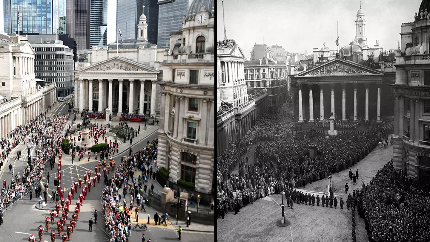 Photos compare King Charles III's accession with his mother Queen Elizabeth II's