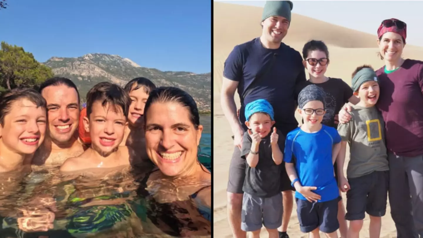 Family set off on round the world trip before three children lose their vision to rare genetic condition