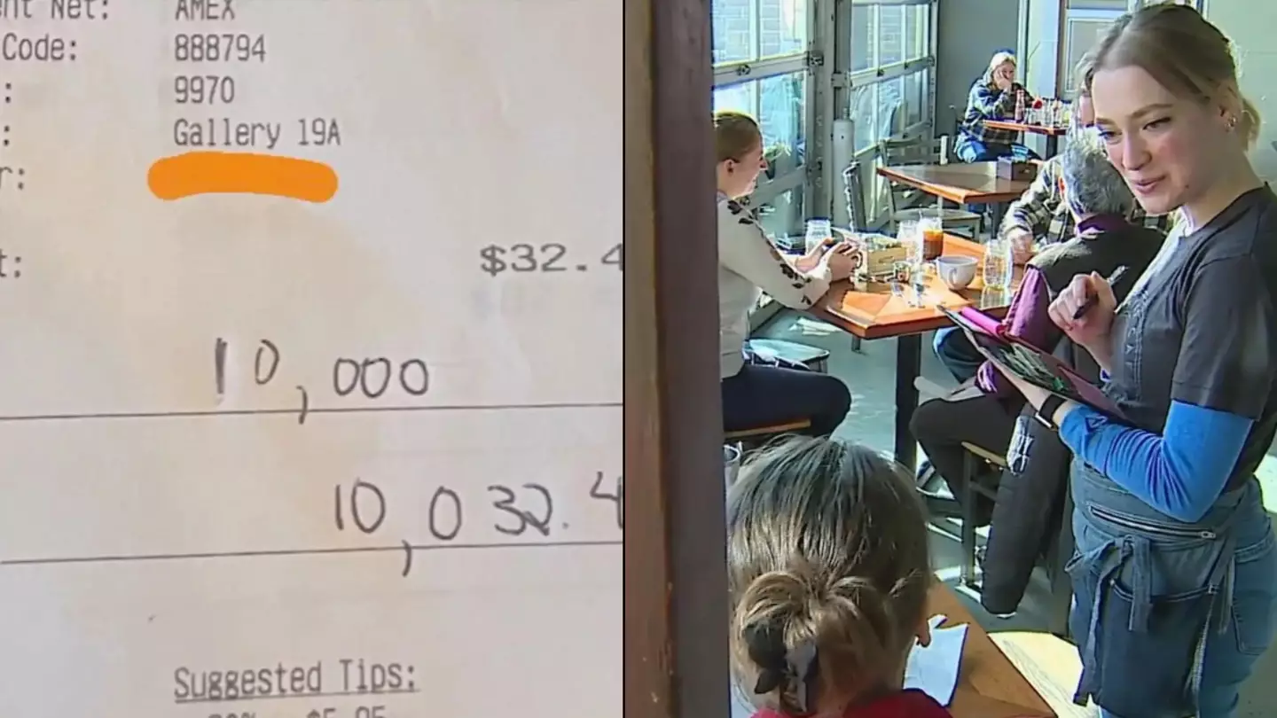 Restaurant customer leaves £8,000 tip for heartbreaking reason