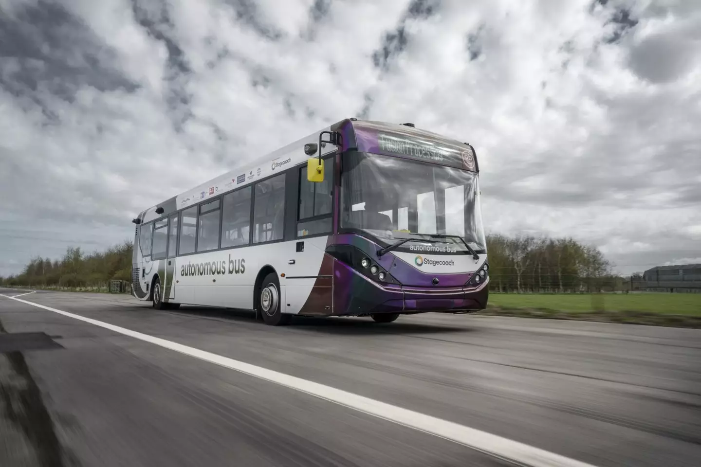 Five of the driverless buses are being tested.
