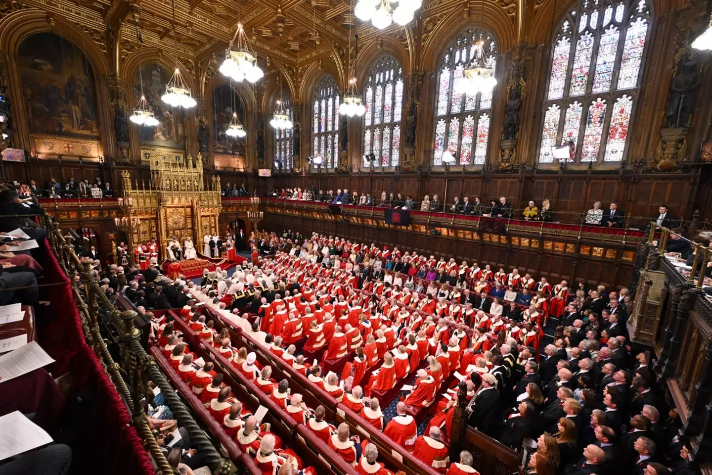 King Charles III took to the House of Lords for the official opening of Parliament today (7 November).