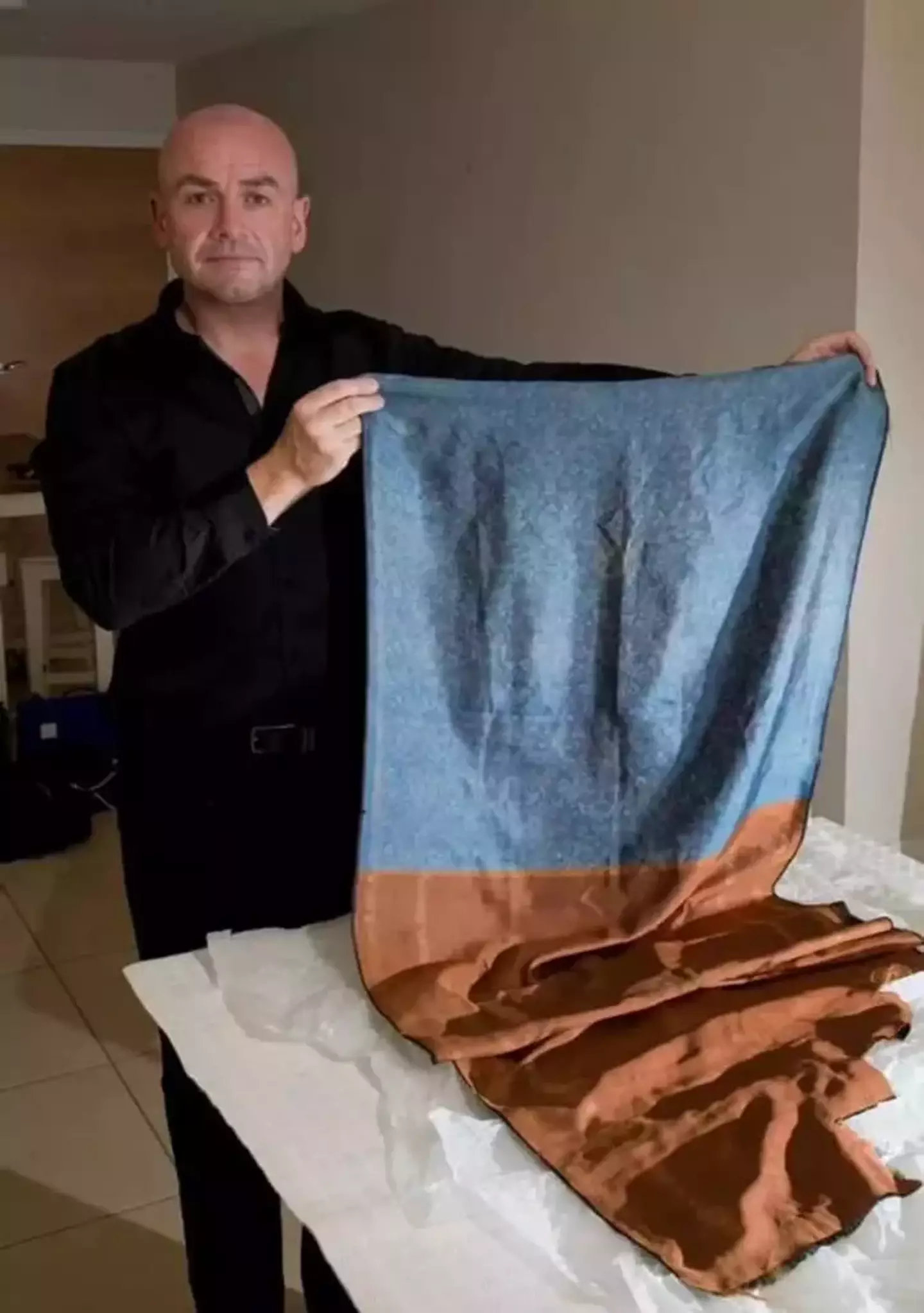 Russell Edwards claims the shawl was recovered from one of the Ripper's crime scenes and contains DNA which proves it was him (Russell Edwards)