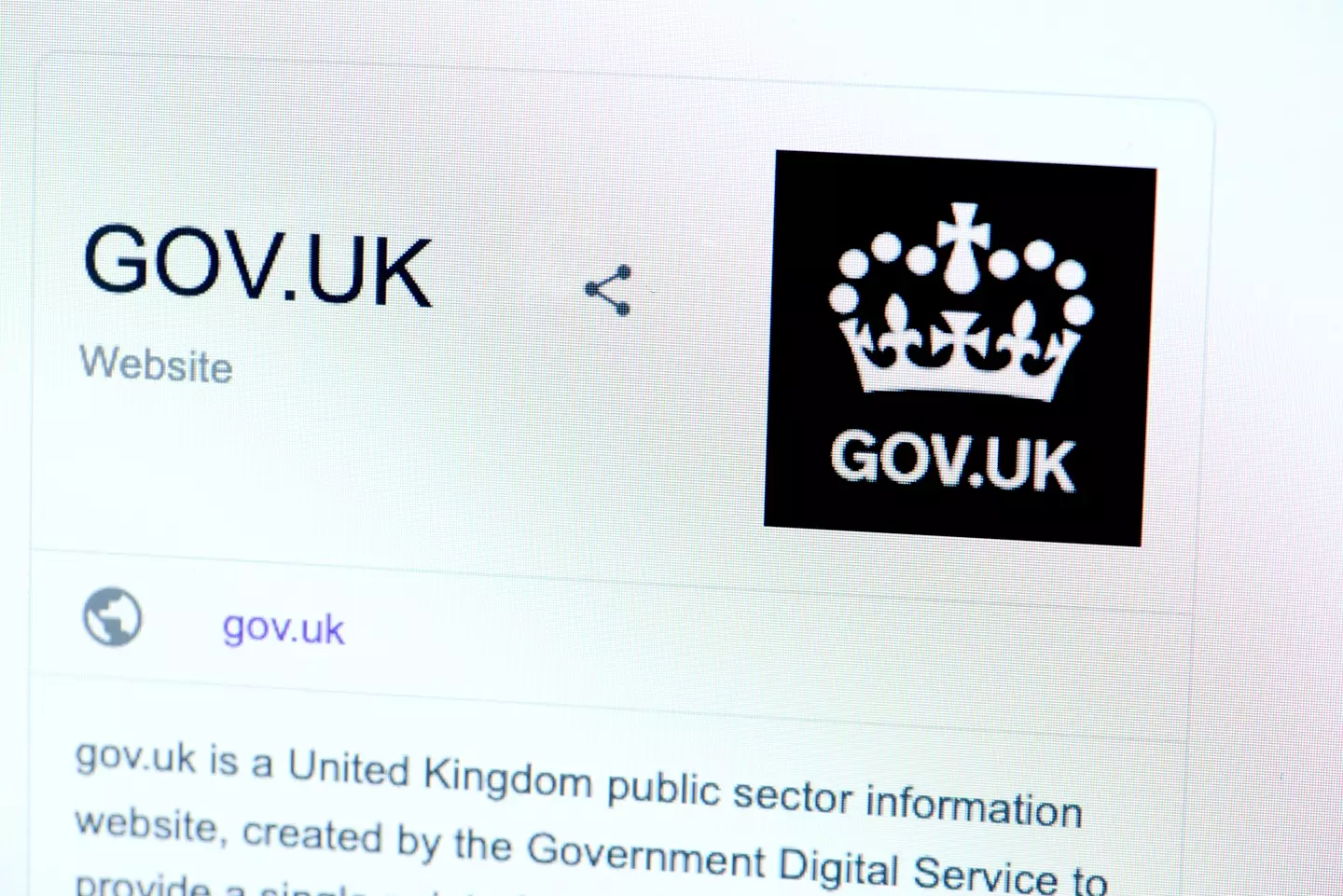 The Gov.uk website (Peter Dazeley/Getty Images)