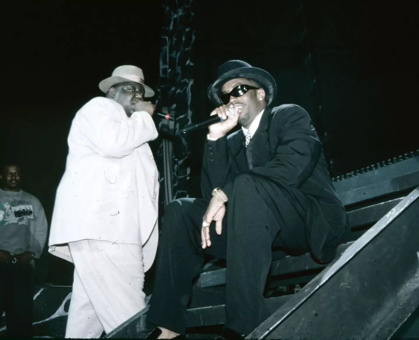 Sean 'Diddy' Combs on stage with Notorious B.I.G. in 1994 (Nitro/Getty Images)